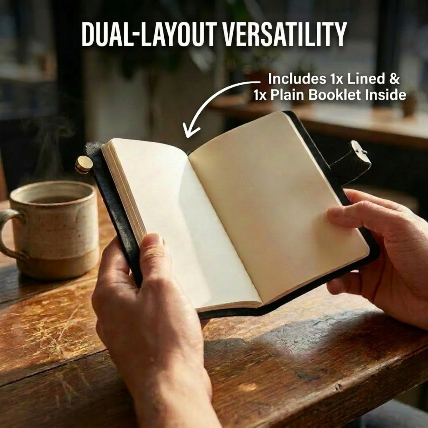 Personalised Leather Pocket Music Journal – Refillable Mini Notebook