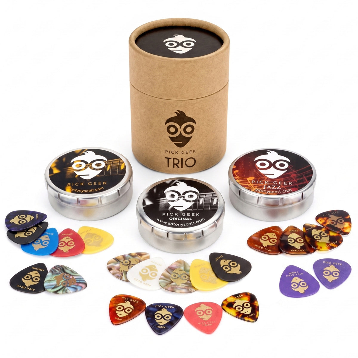 Pick Geek TRIO Guitar Pick Set - Premium Gift Edition