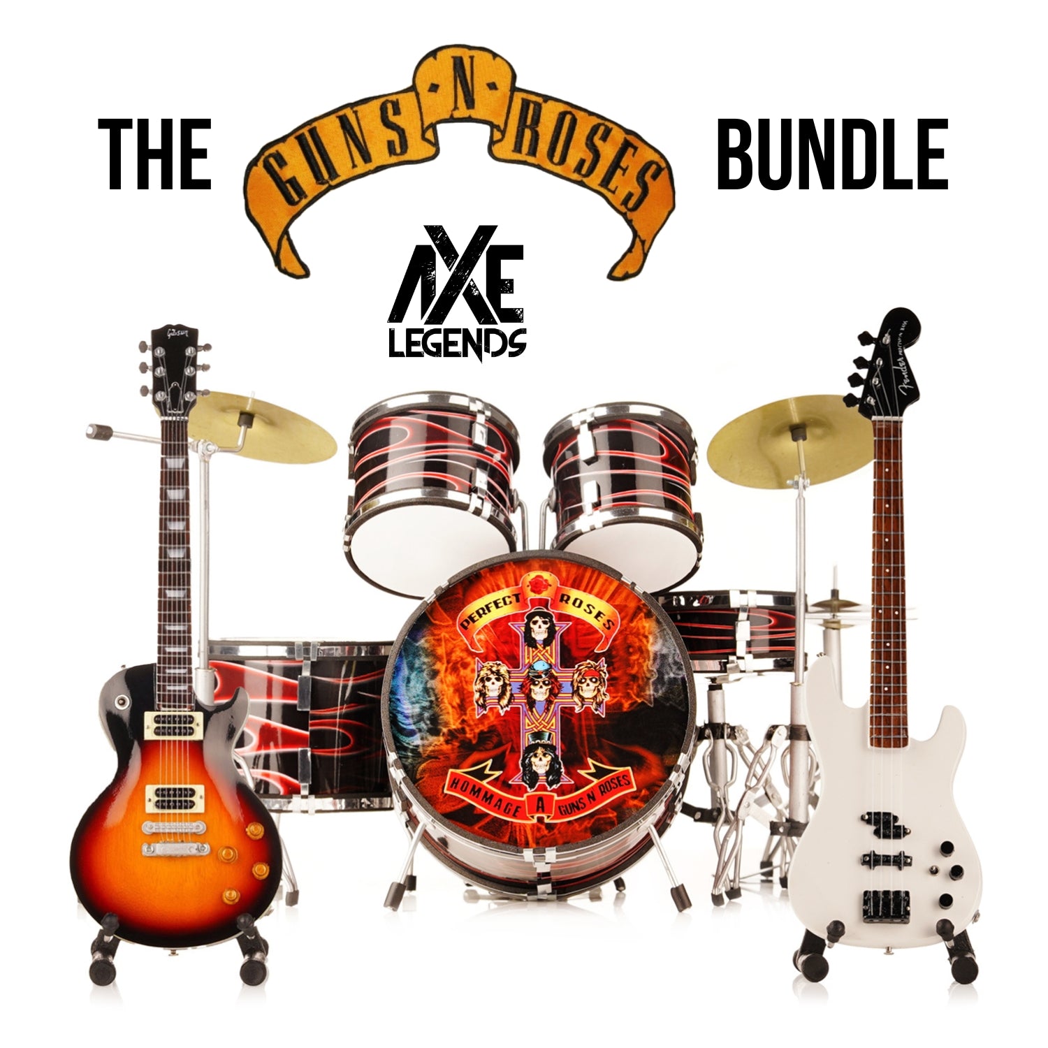 Axe Legends Guns N' Roses Mini Guitar Bundle - Collector Gift Set