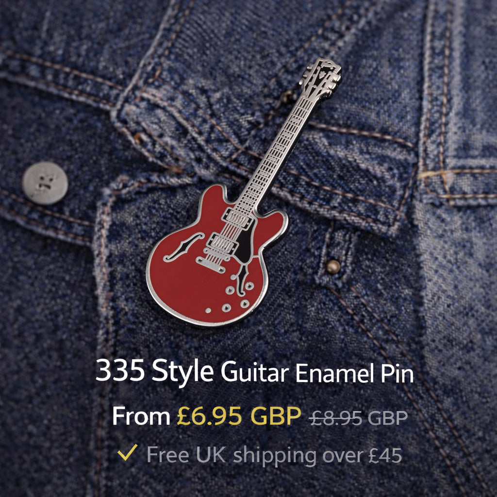 ES-335 Style Guitar Enamel Pin Badge