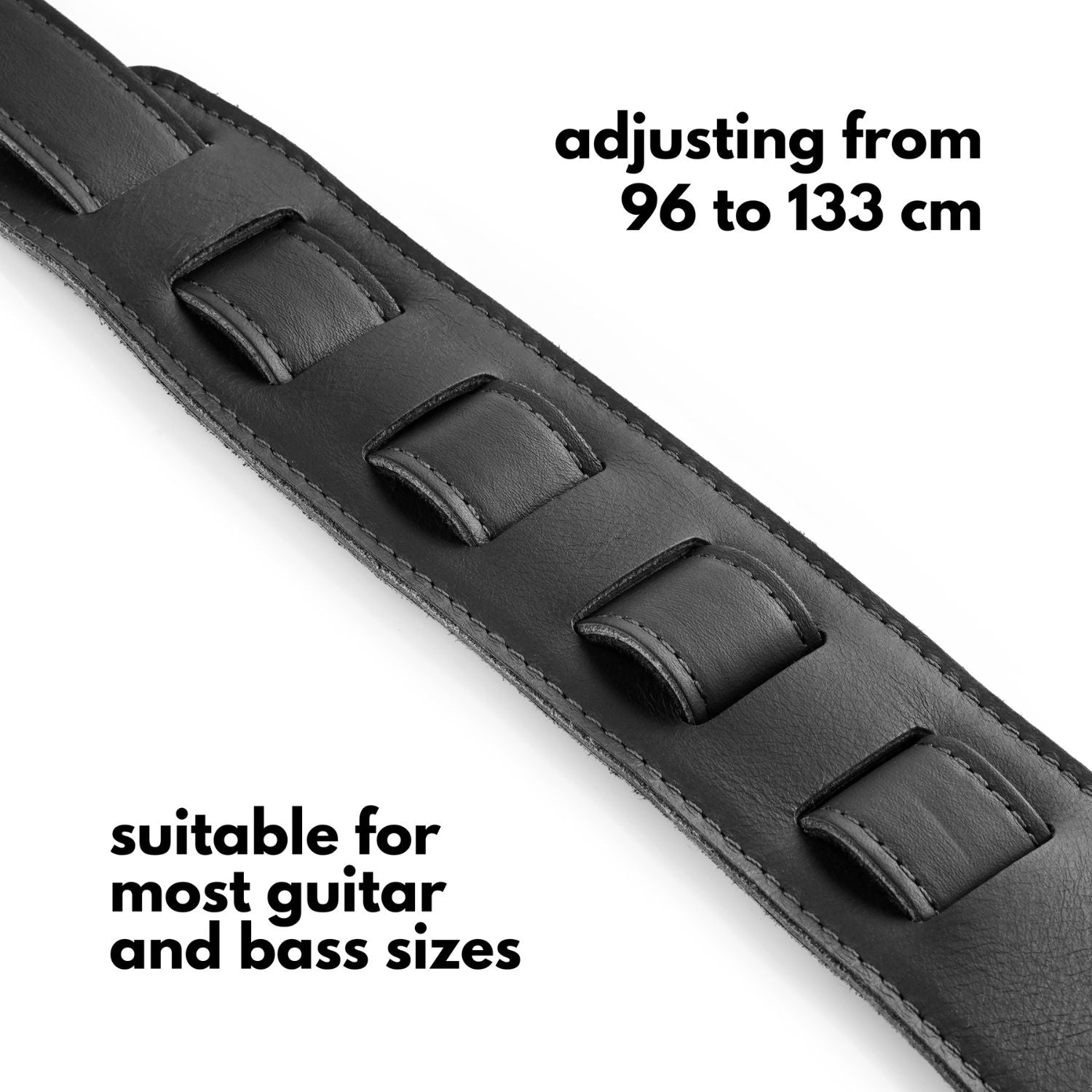 Dat Strap Leather Guitar Strap - Black