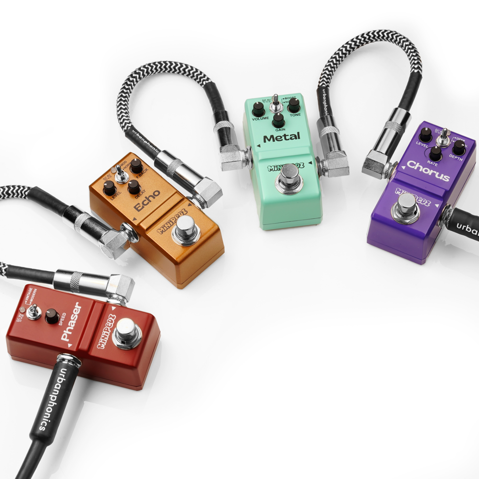 Urbanphonics Patch Cable - Black & White Tweed