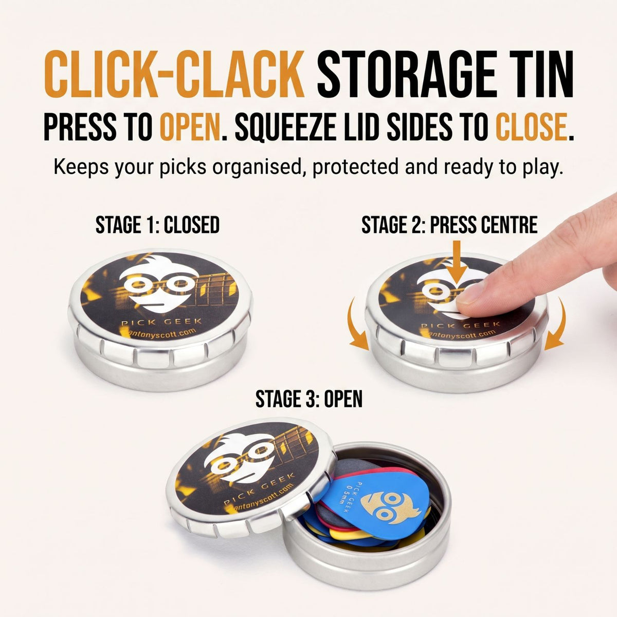 Pick Geek Funky Delrin Guitar Pick Set - Premium Gift Edition
