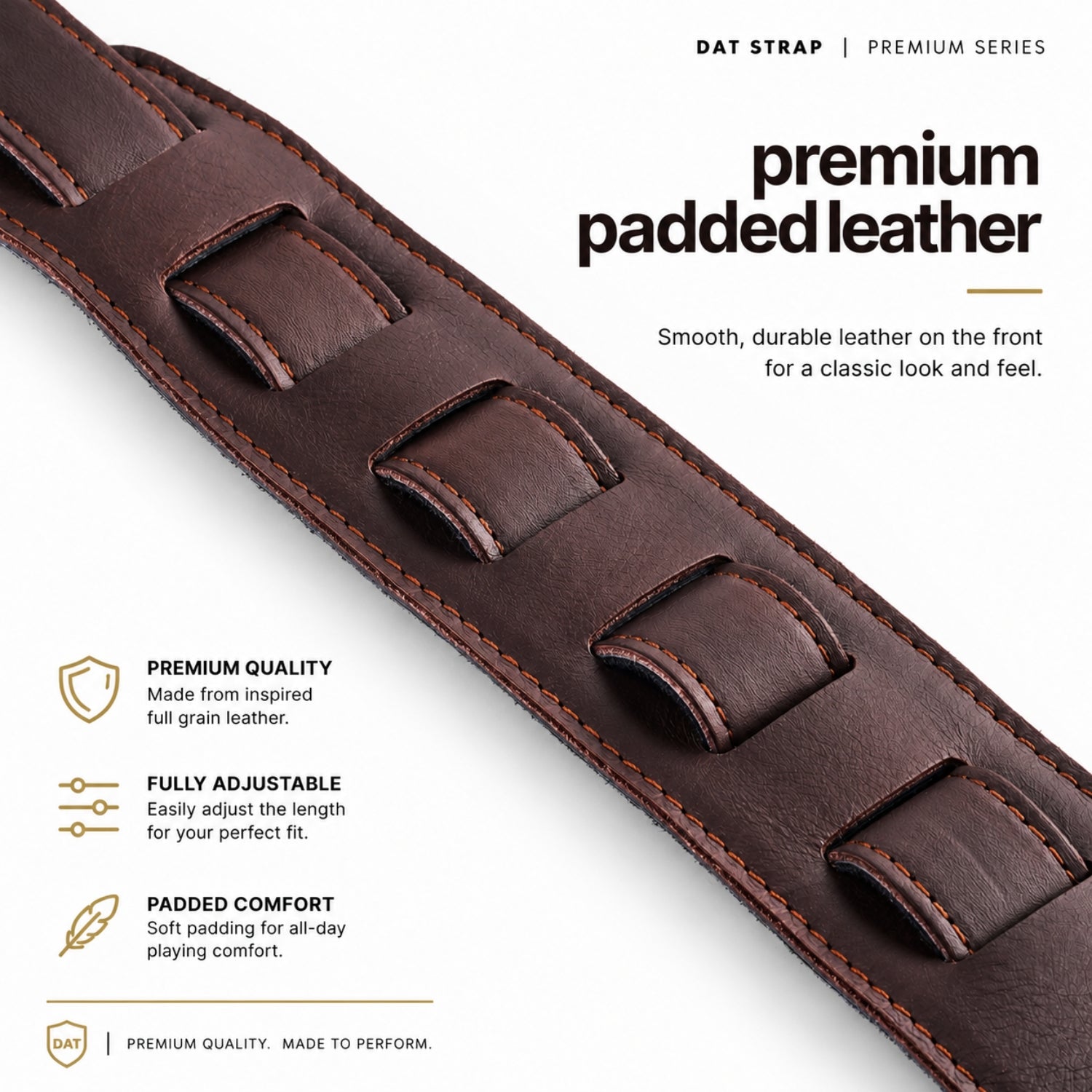 Dat Strap Leather Guitar Strap