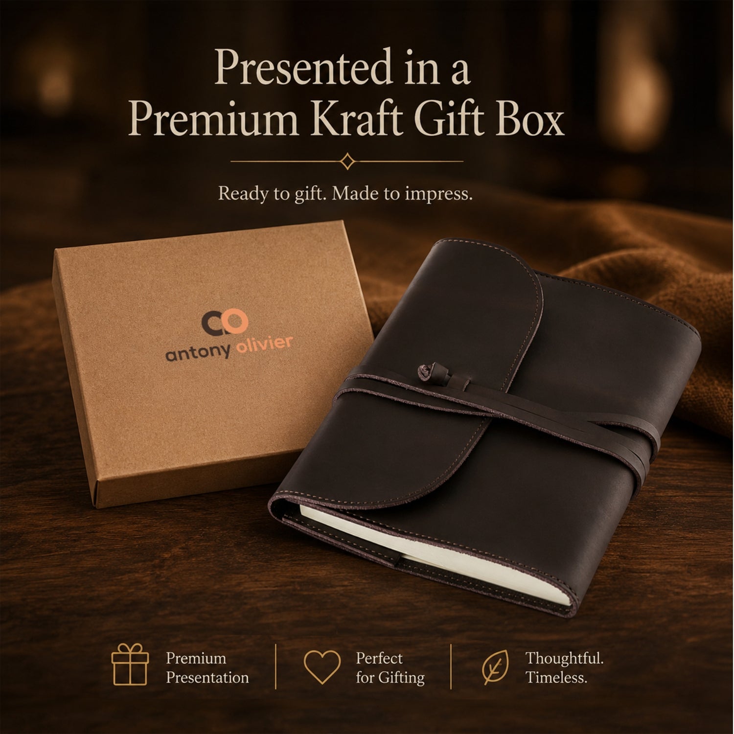 Personalised Leather Music Journal – Custom Engraved Refillable Notebook