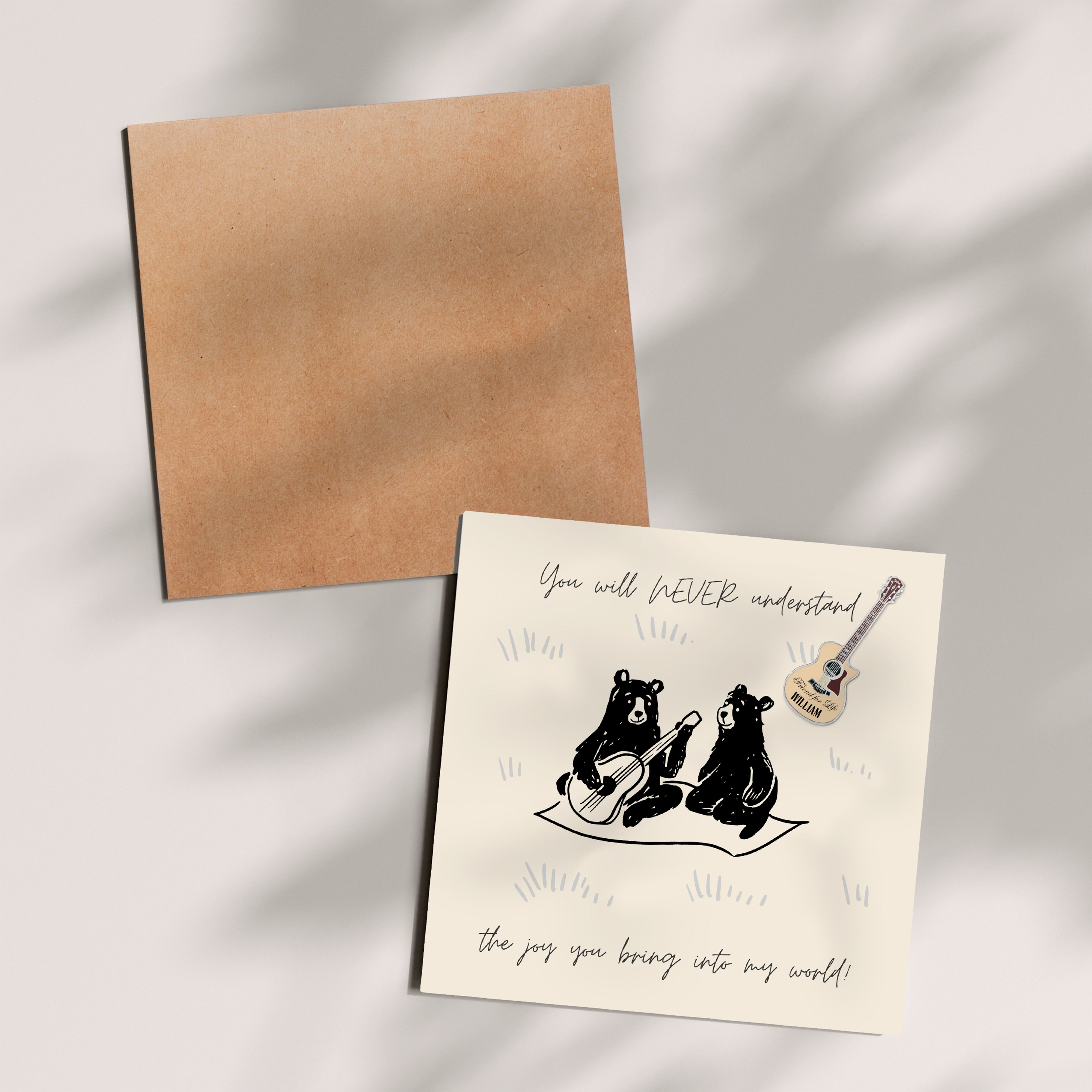 Personalised Bear Friendship Thank You Card