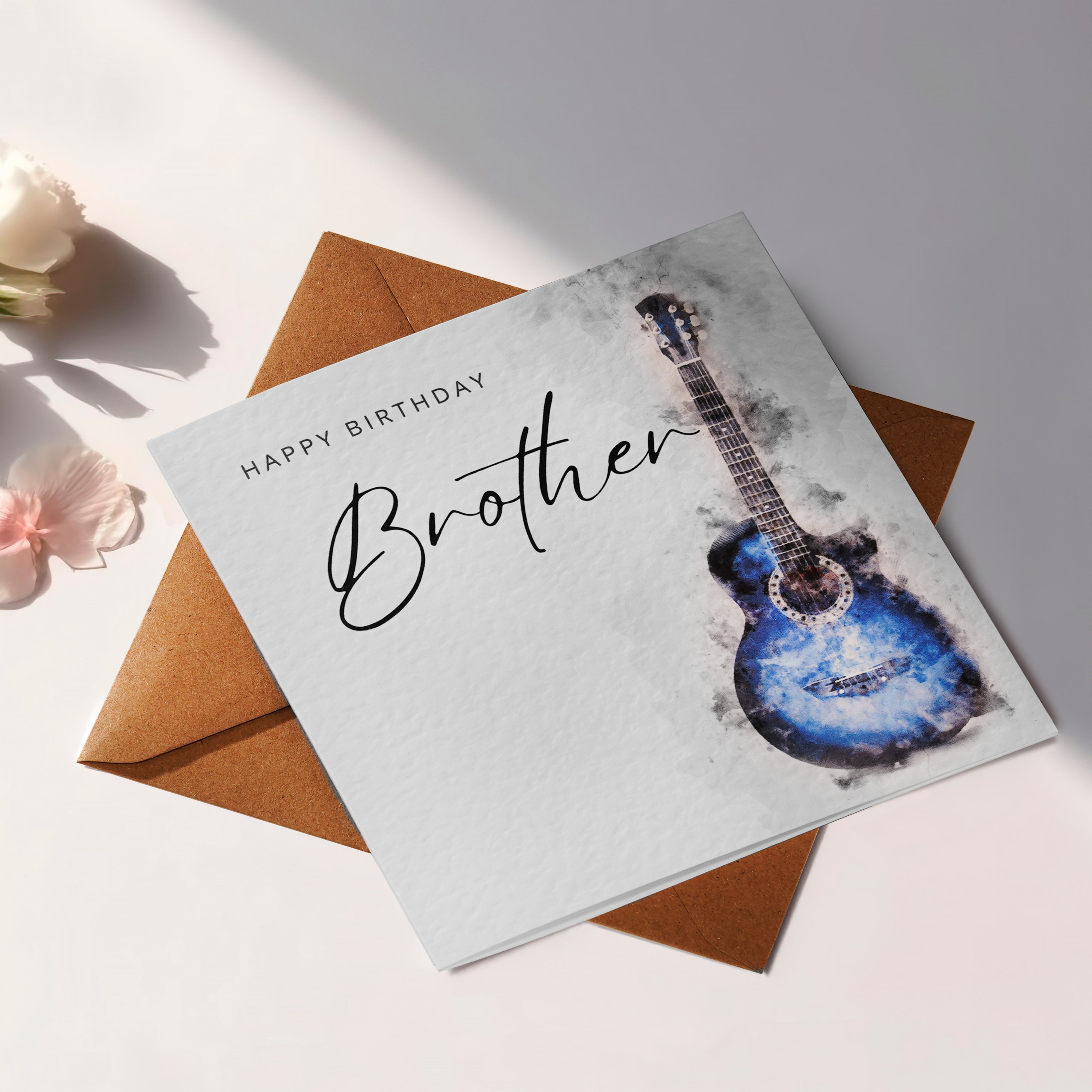 Personalised Guitar Birthday Card