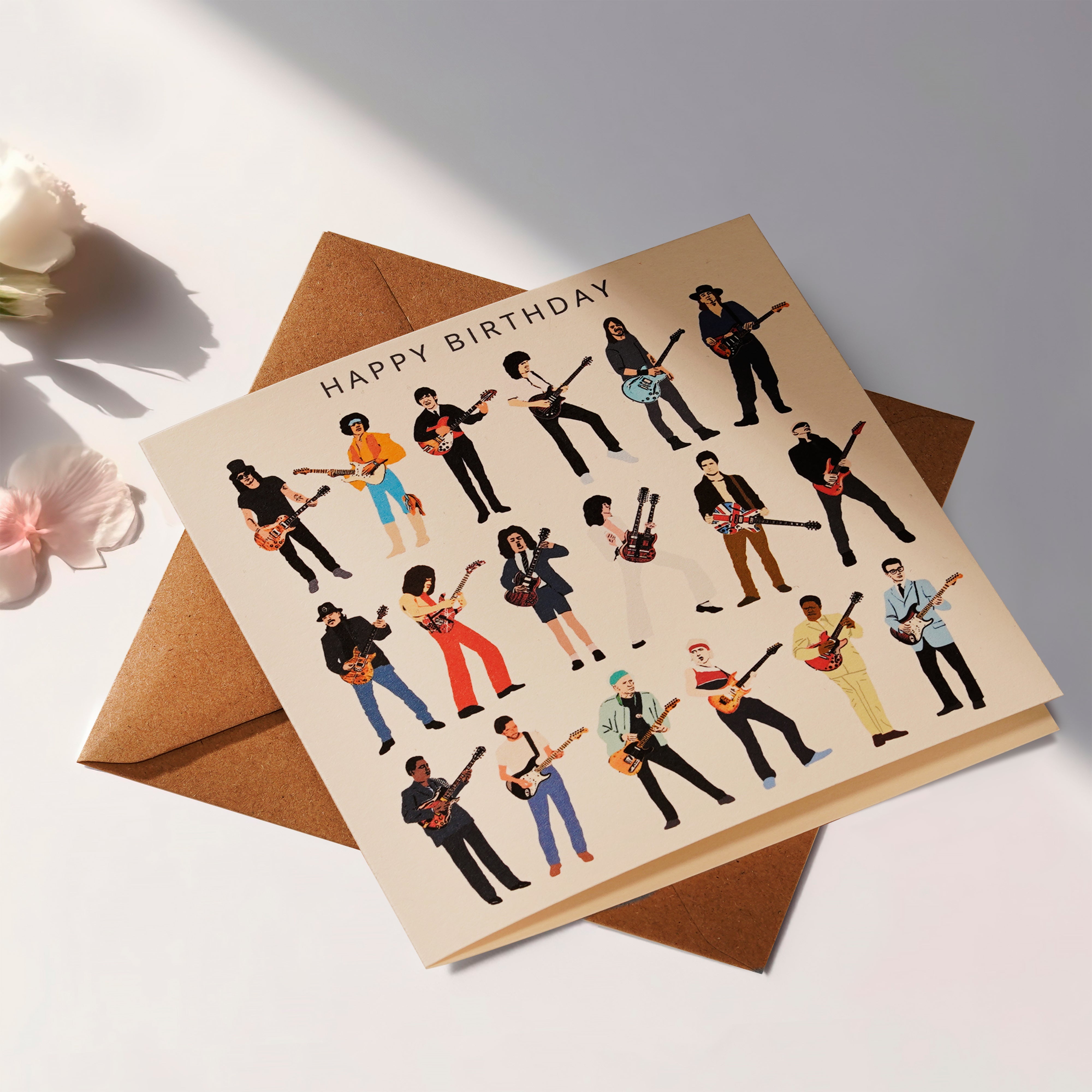 Personalised Guitar Legends Birthday Card