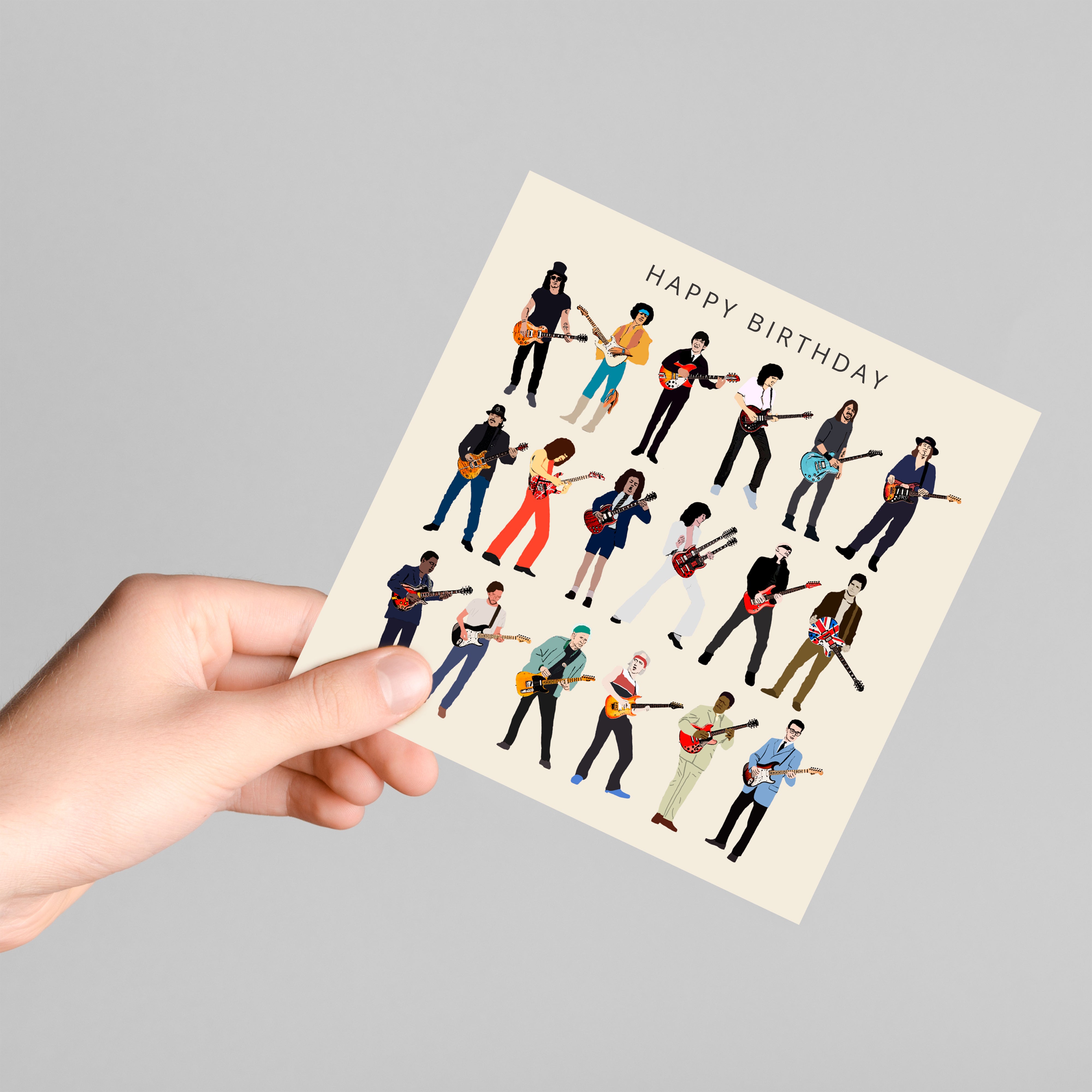 Personalised Guitar Legends Birthday Card