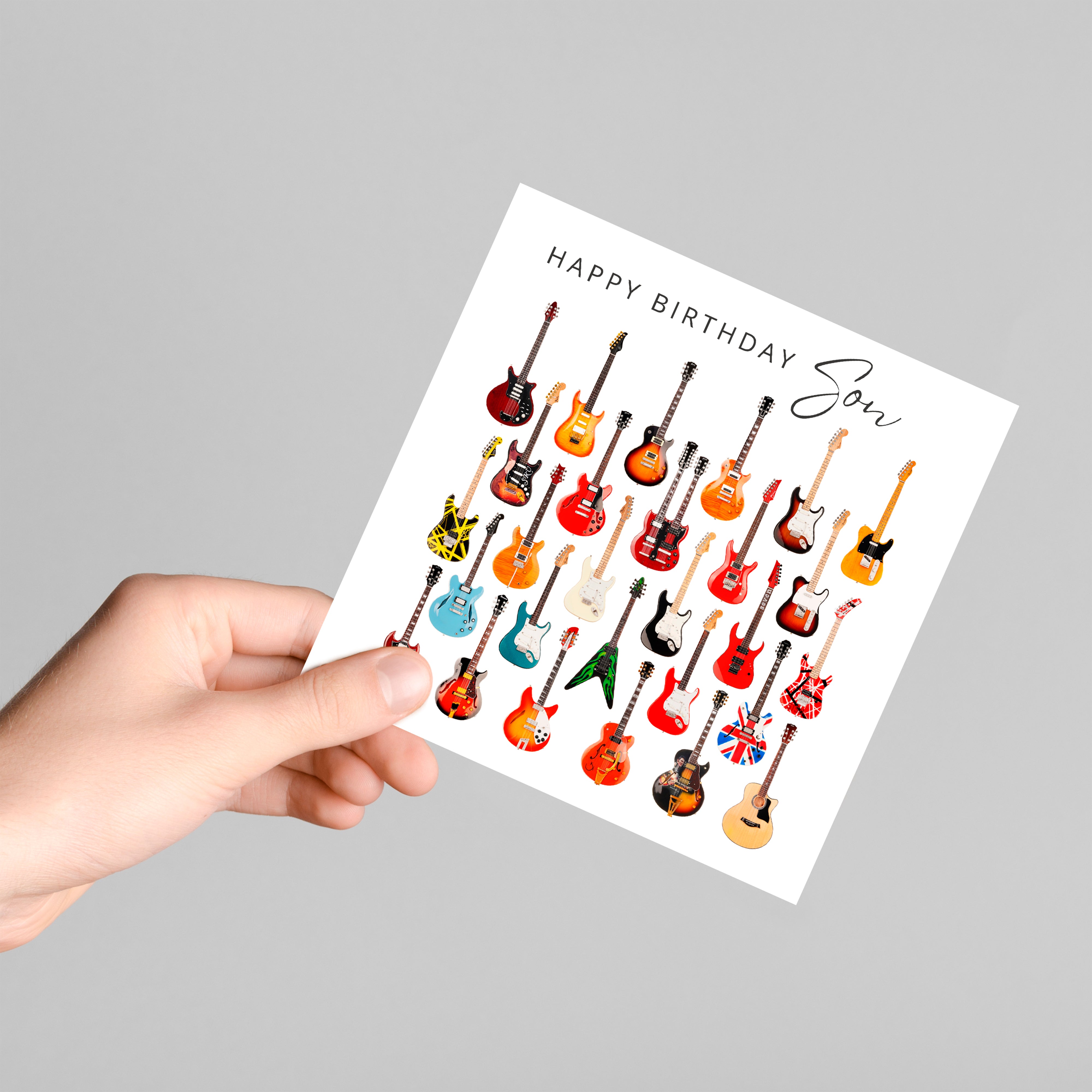 Personalised Guitar Greetings Birthday Card