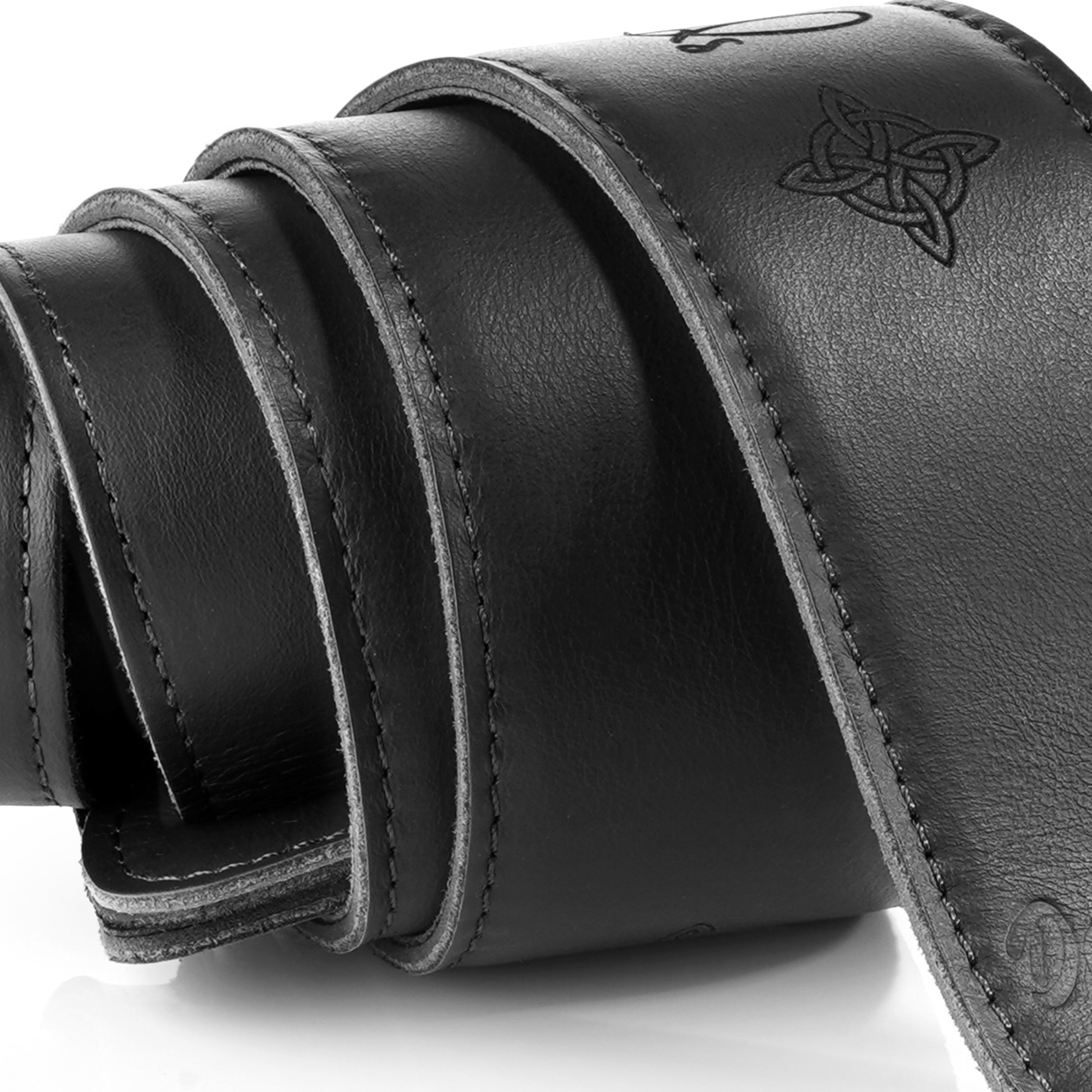 Personalised Dat Strap Leather Guitar Strap