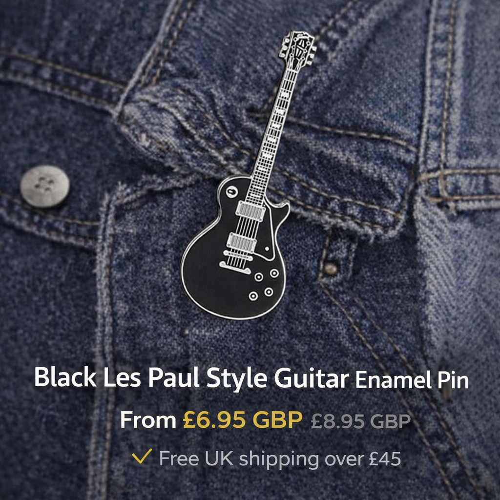 Les Paul Style Guitar Enamel Pin Badge