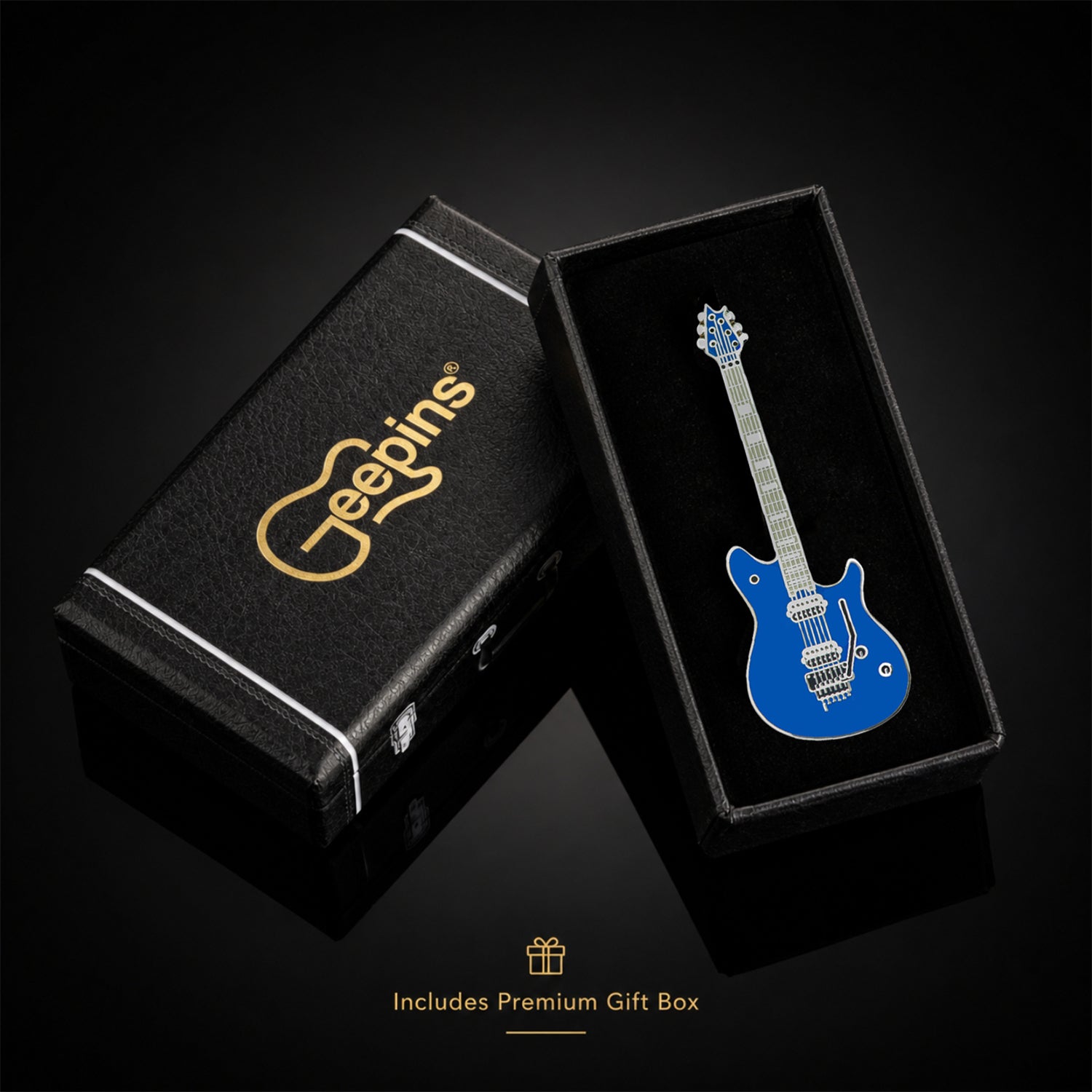 EVH Style Electric Guitar Enamel Pin Badge