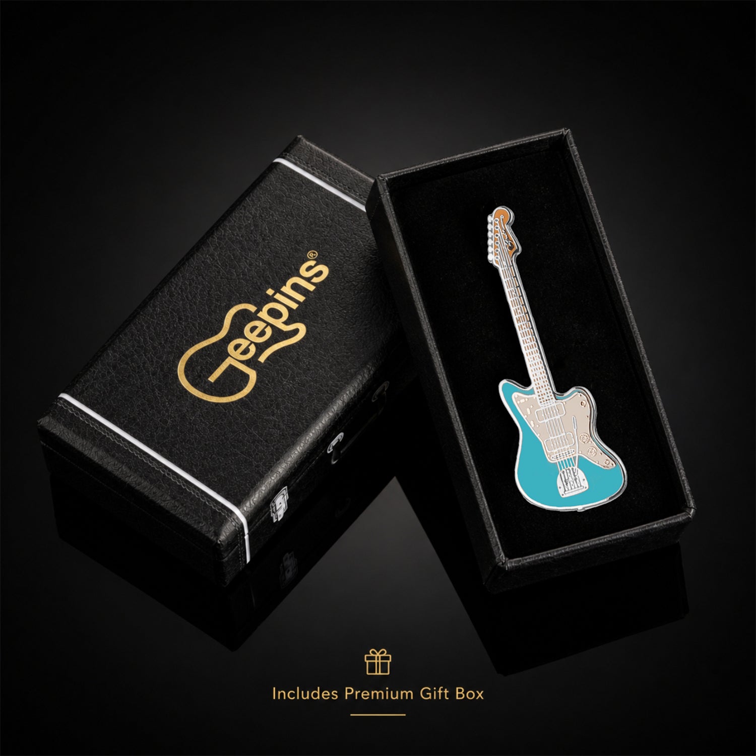 Jazzmaster-Style Guitar Enamel Pin Badge
