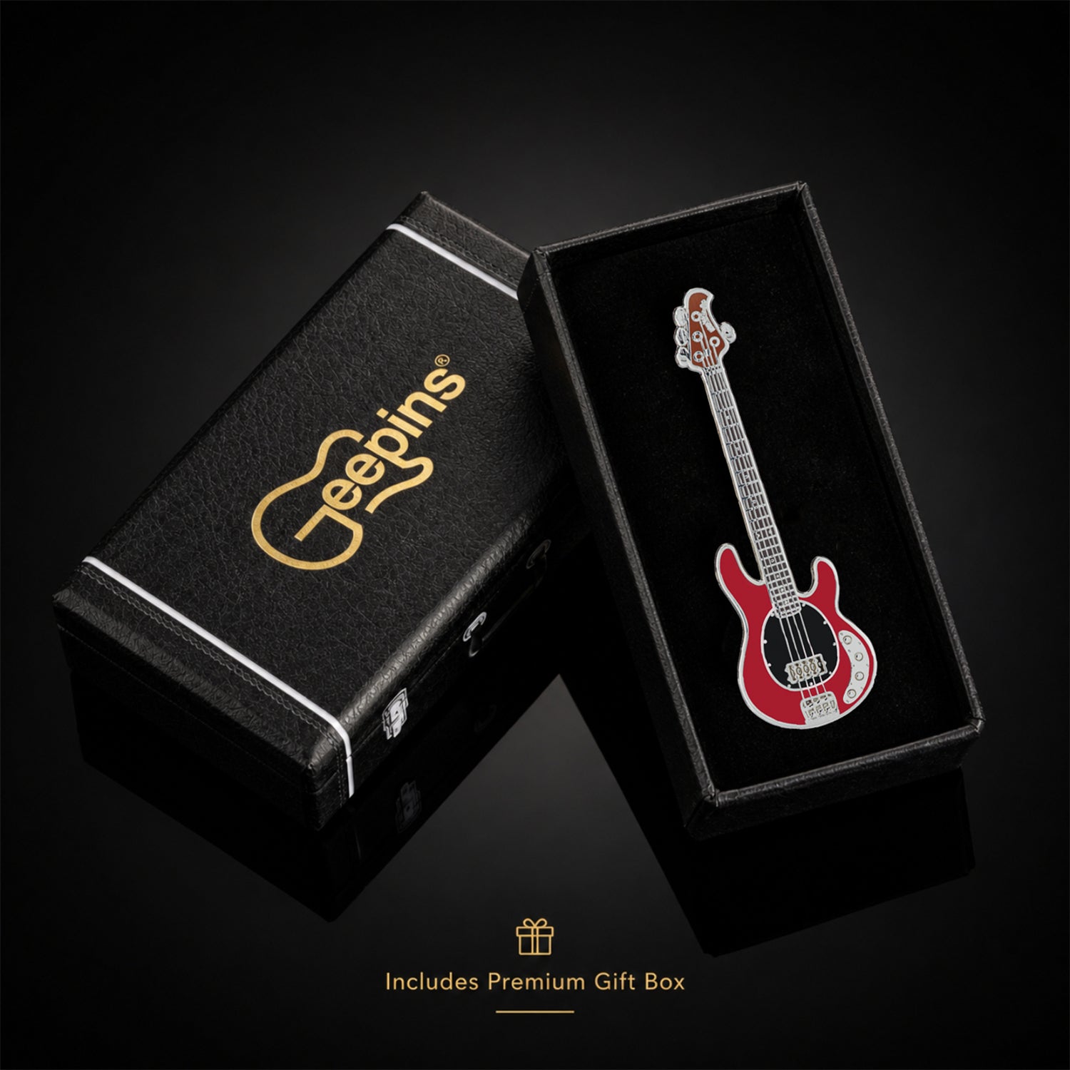 Music Man Style Bass Enamel Pin Badge