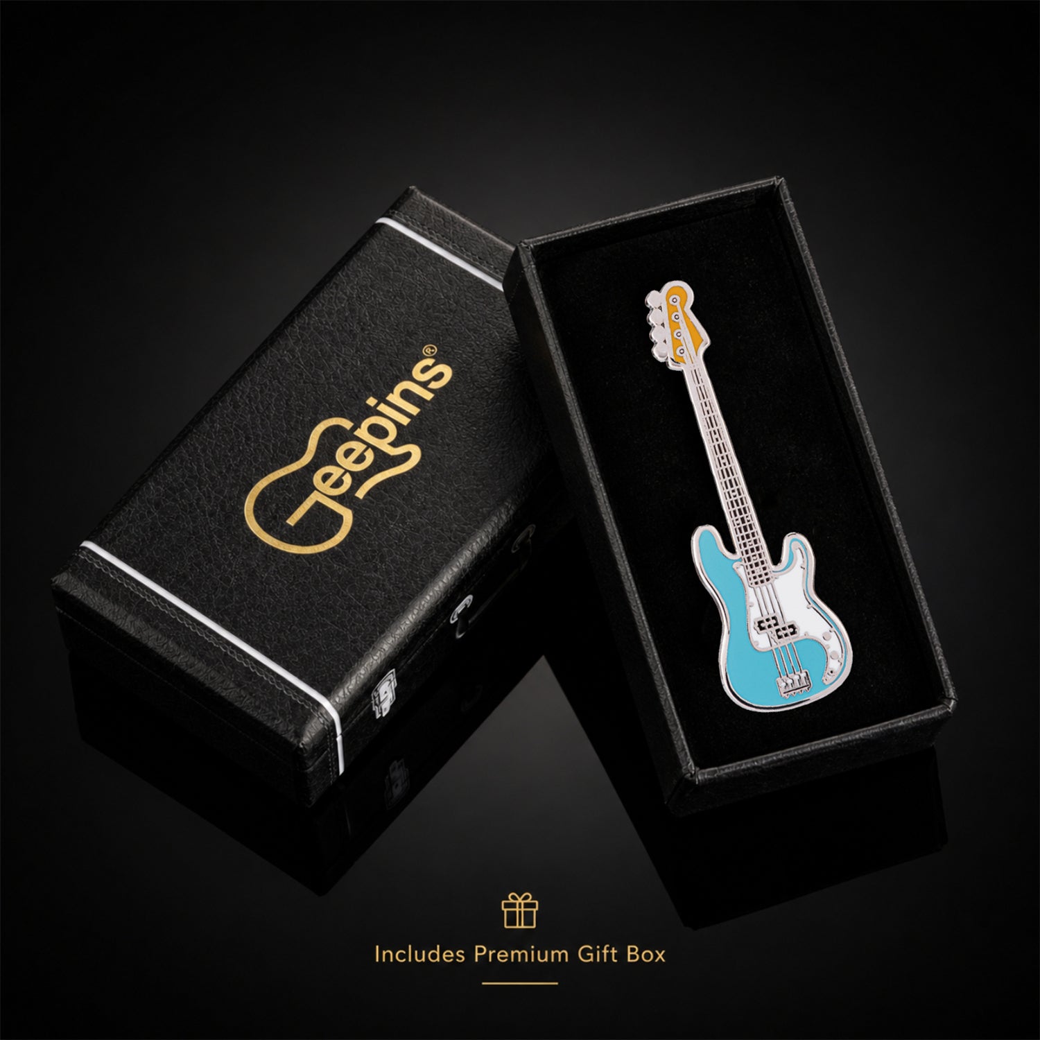 Precision-Style Bass Guitar Enamel Pin Badge