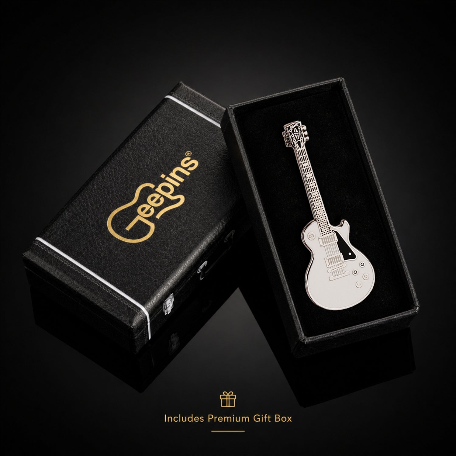 Les Paul Style Guitar Enamel Pin Badge