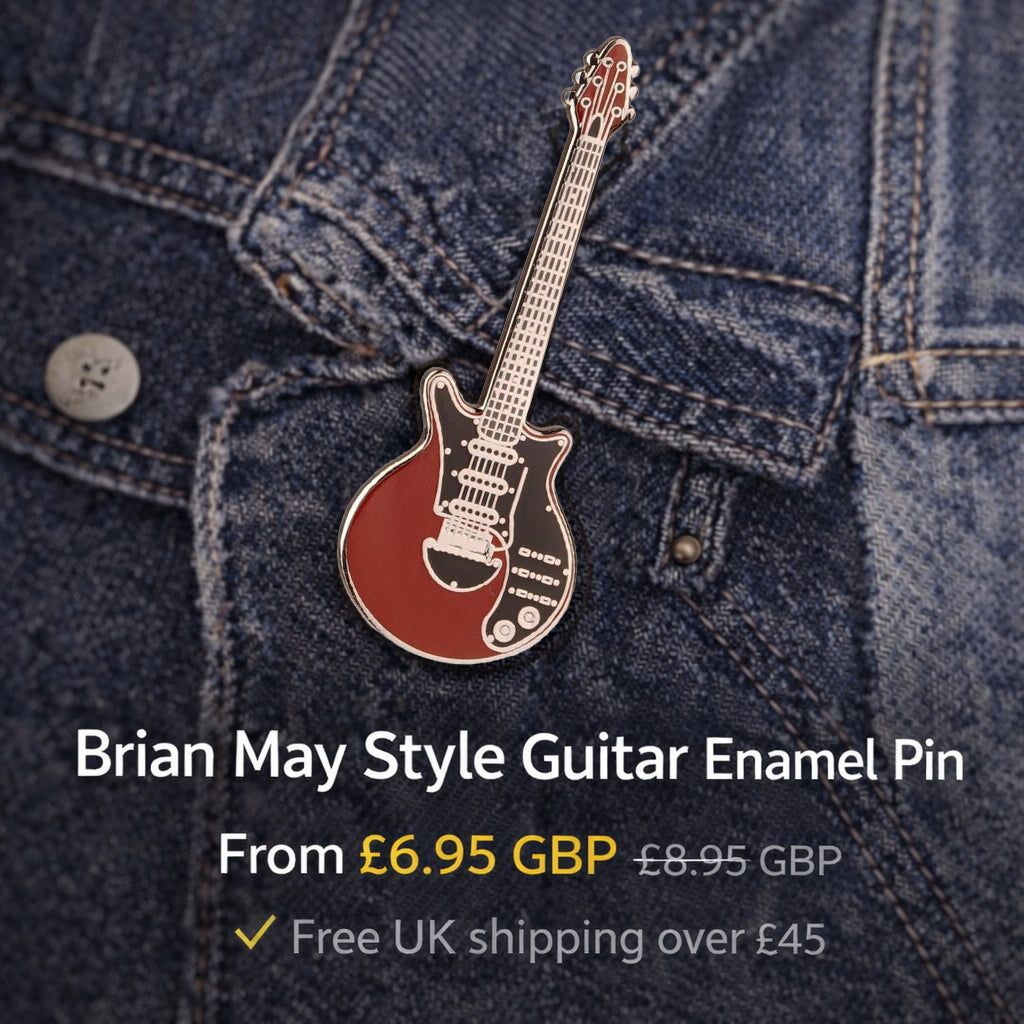 Brian May Style Guitar Enamel Pin Badge