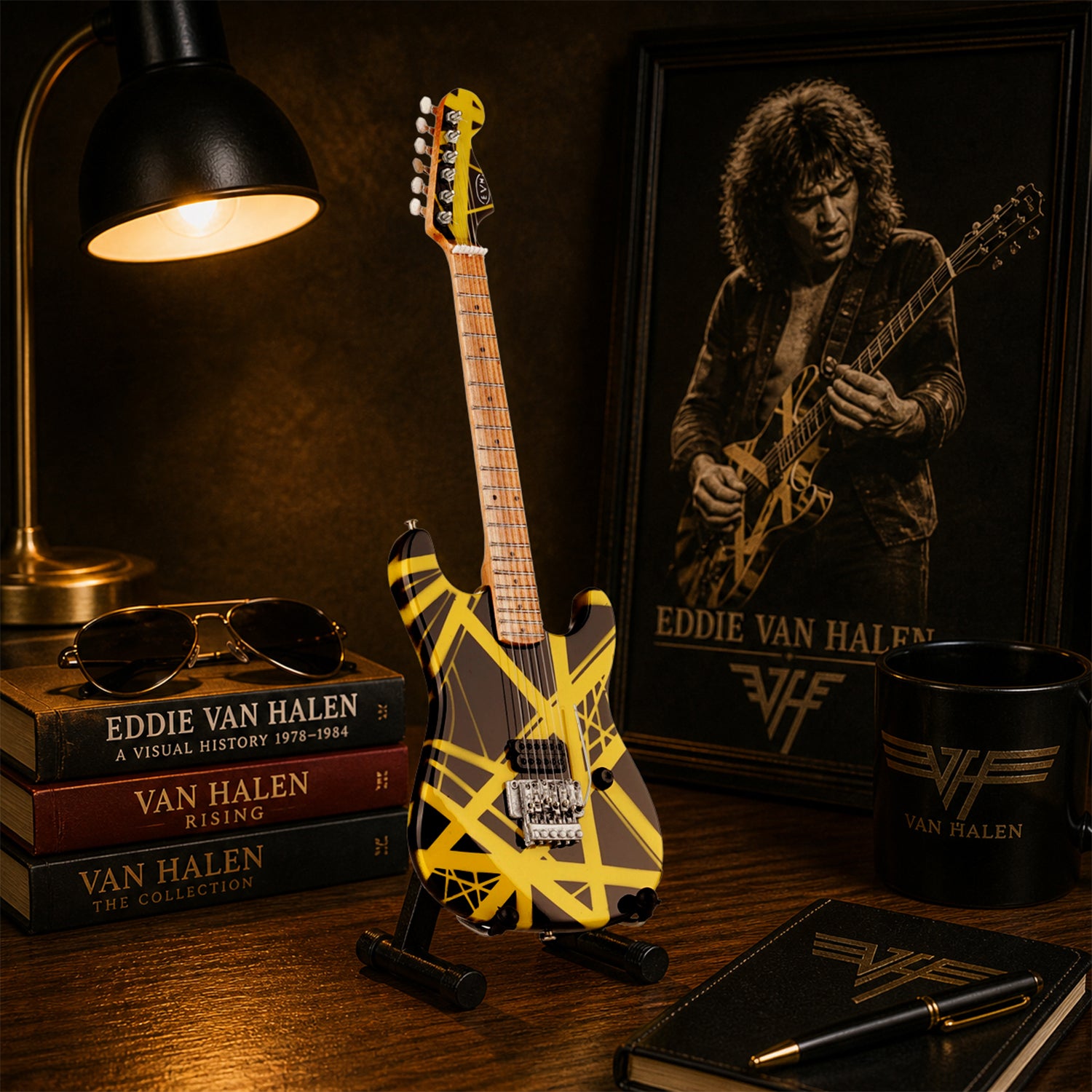 Axe Legends Mini Guitar - EVH Bumblebee Style Collector Model