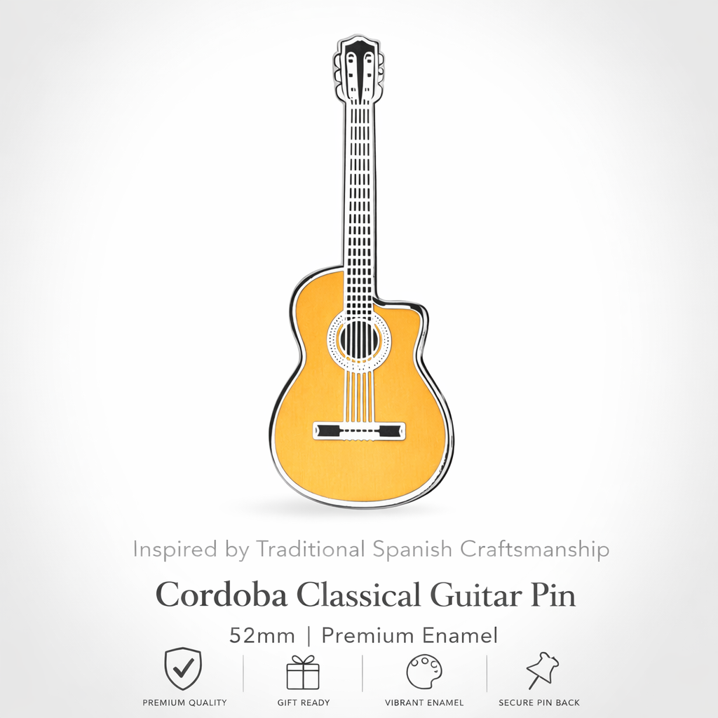 Cordoba Style Classical Guitar Enamel Pin Badge