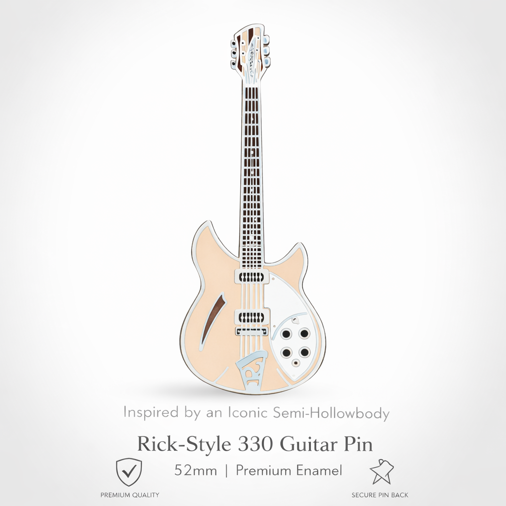 Rick 330 Style Guitar Enamel Pin Badge