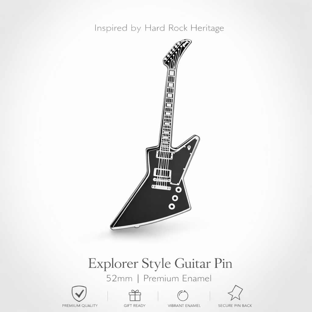 Explorer Style Guitar Enamel Pin Badge