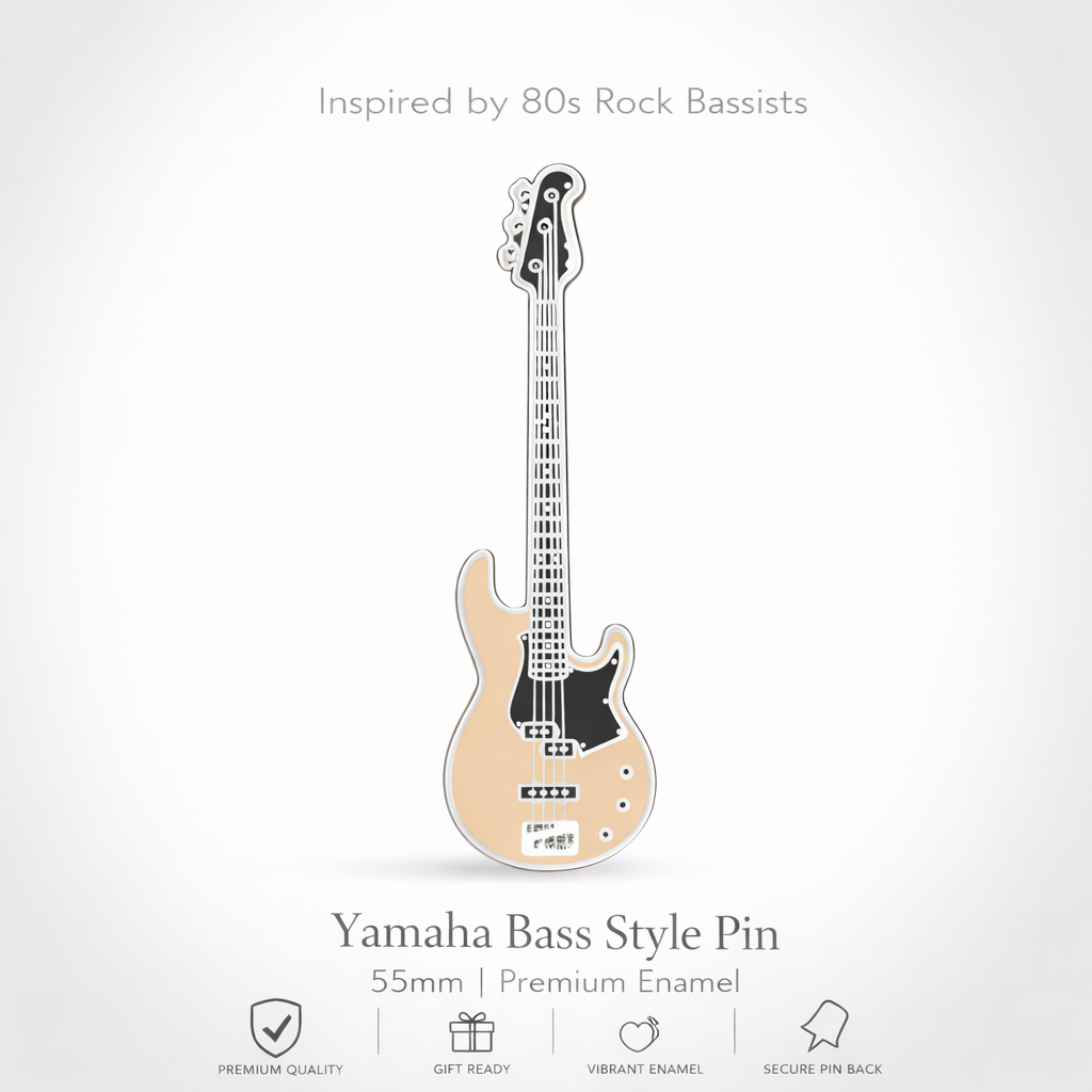 Bass Guitar Enamel Pin 6-Pack Set