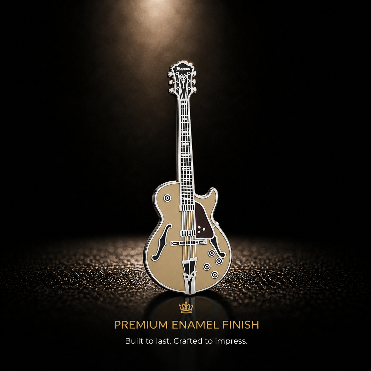 George Benson Style Guitar Enamel Pin Badge