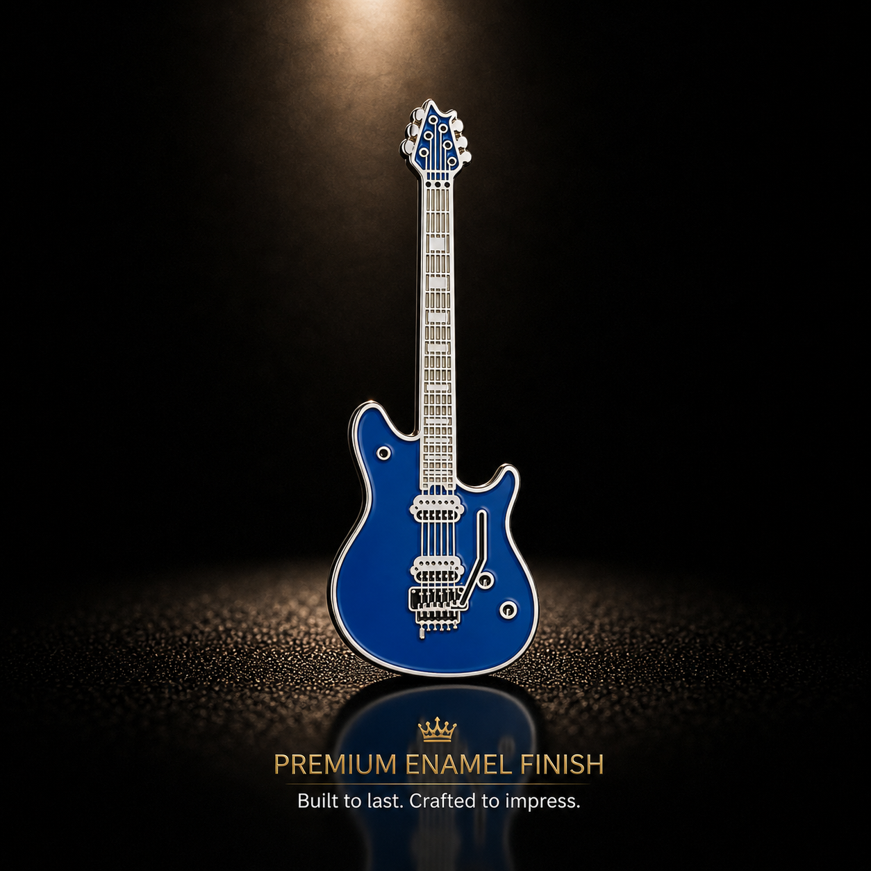 EVH Style Electric Guitar Enamel Pin Badge