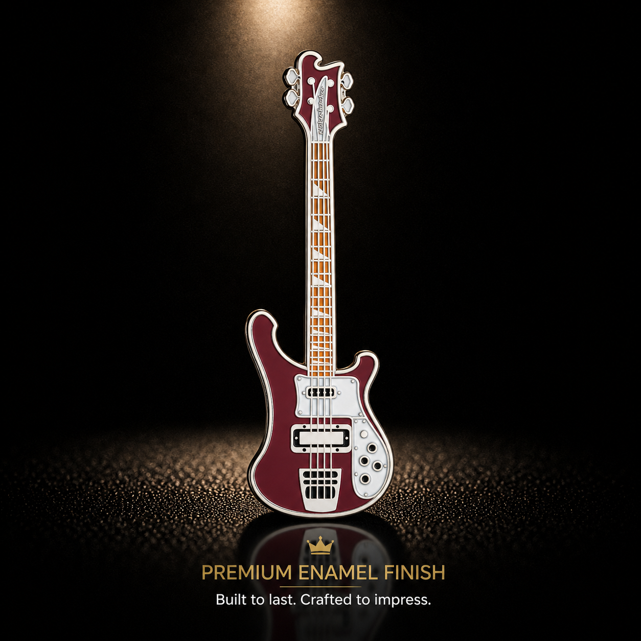 Rick 4001 Style Bass Enamel Pin Badge