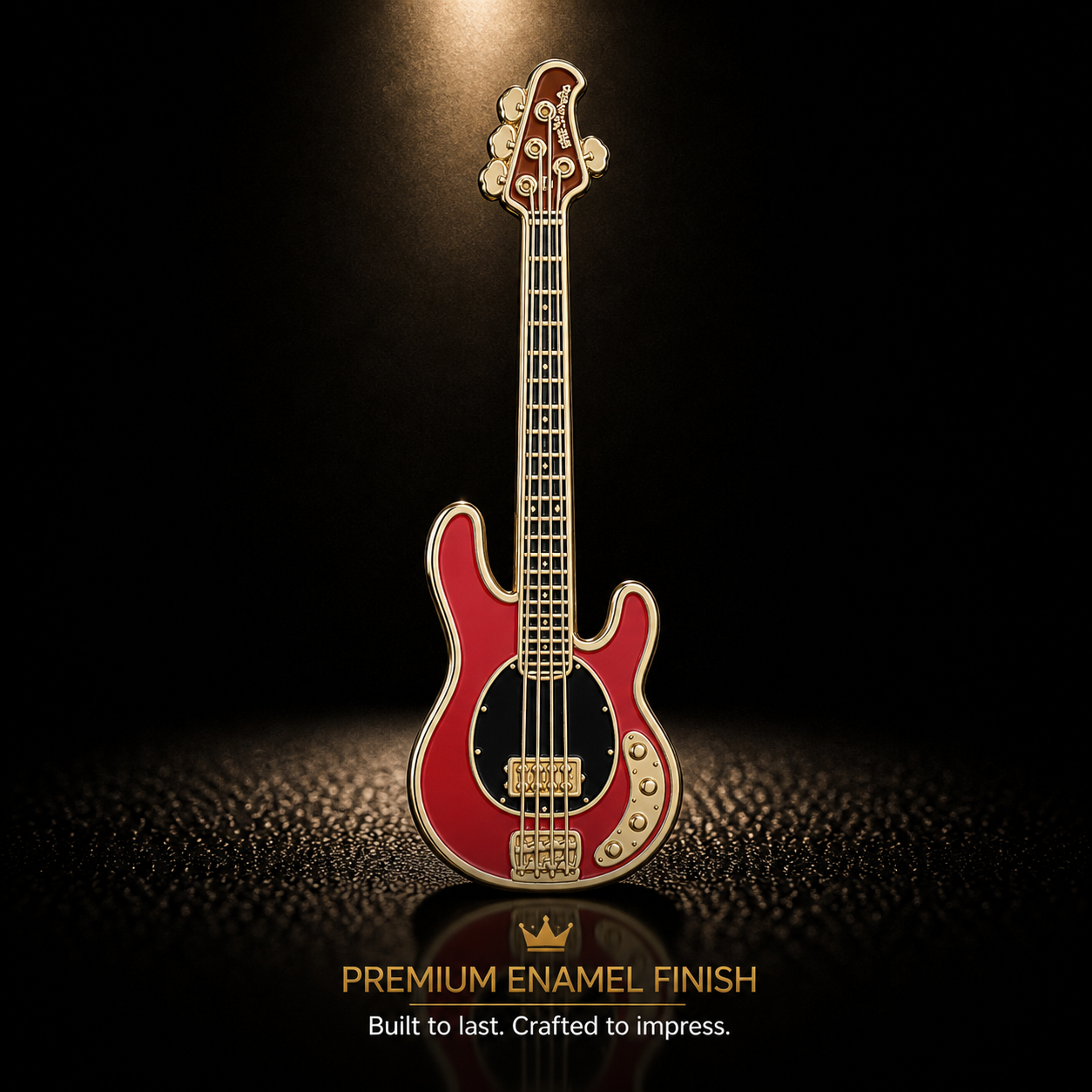 Music Man Style Bass Enamel Pin Badge