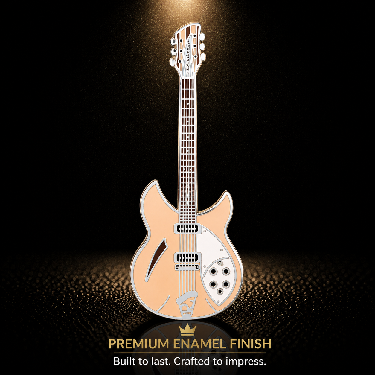 Rick 330 Style Guitar Enamel Pin Badge