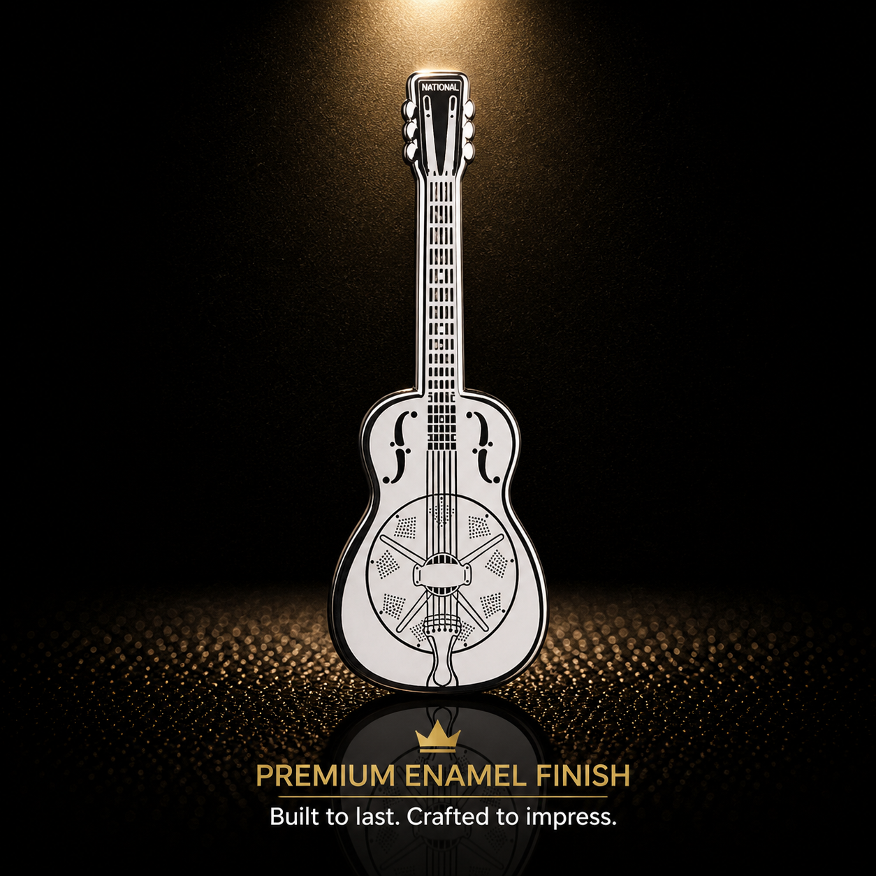 Resonator Guitar Enamel Pin Badge
