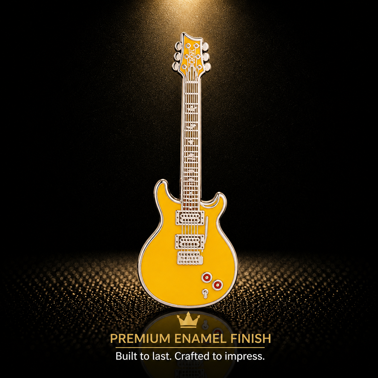 Santana Style PRS Guitar Enamel Pin Badge