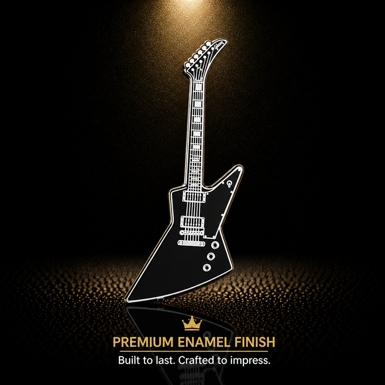 Explorer Style Guitar Enamel Pin Badge