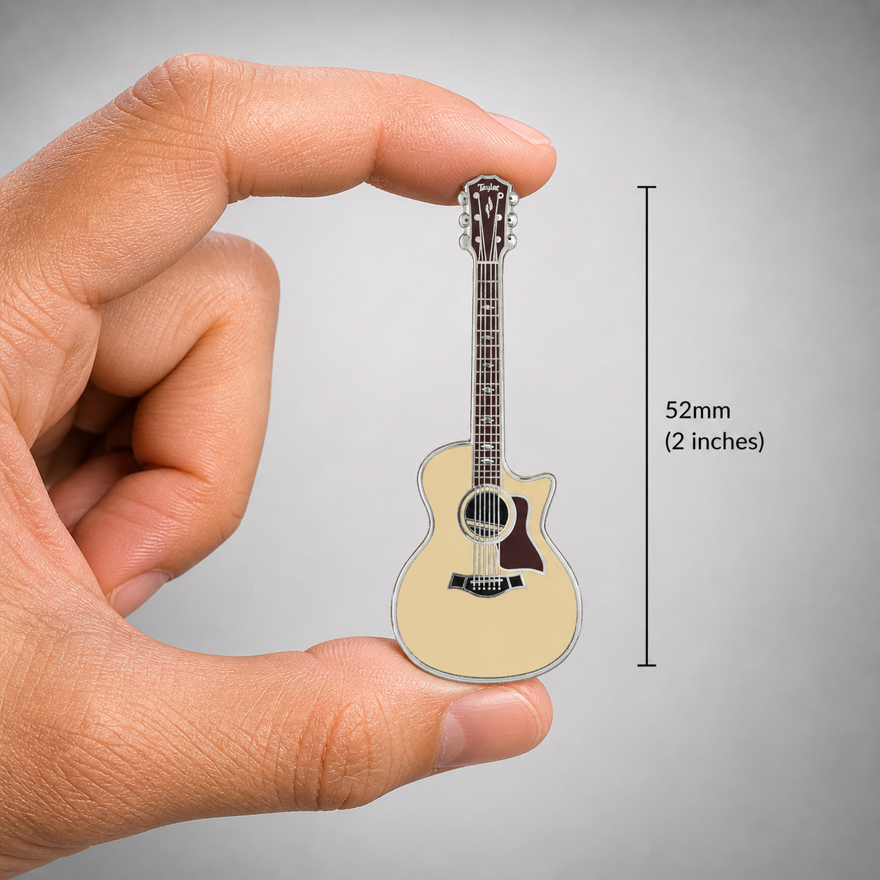 Taylor Style Acoustic Guitar Enamel Pin Badge