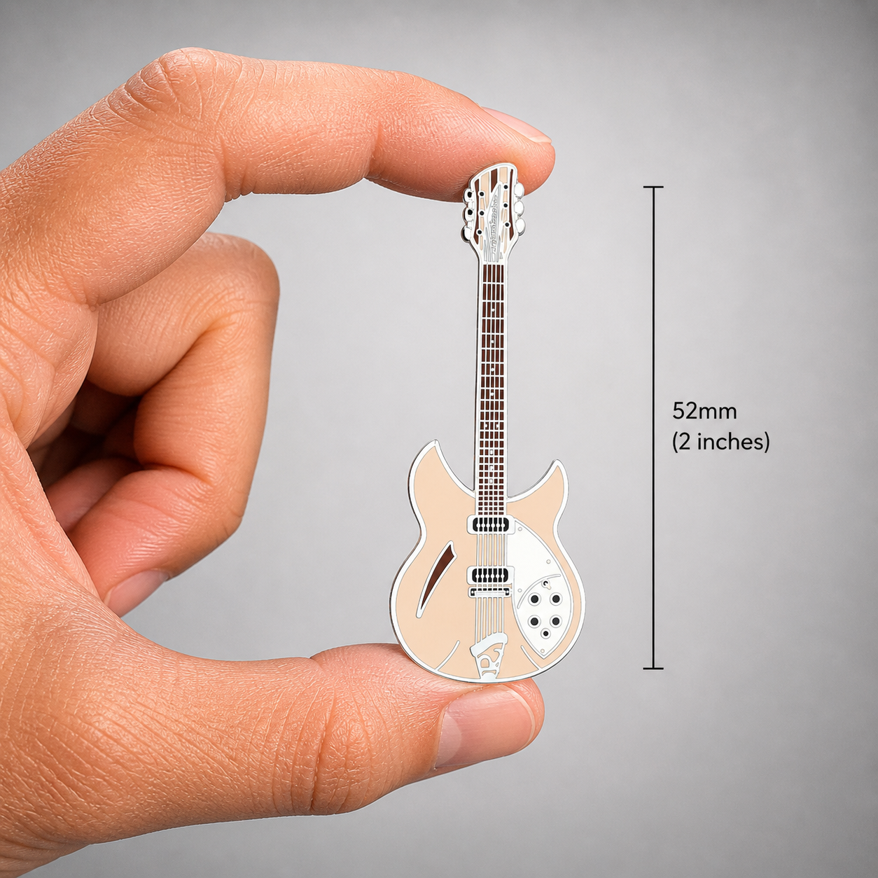 Rick 330 Style Guitar Enamel Pin Badge