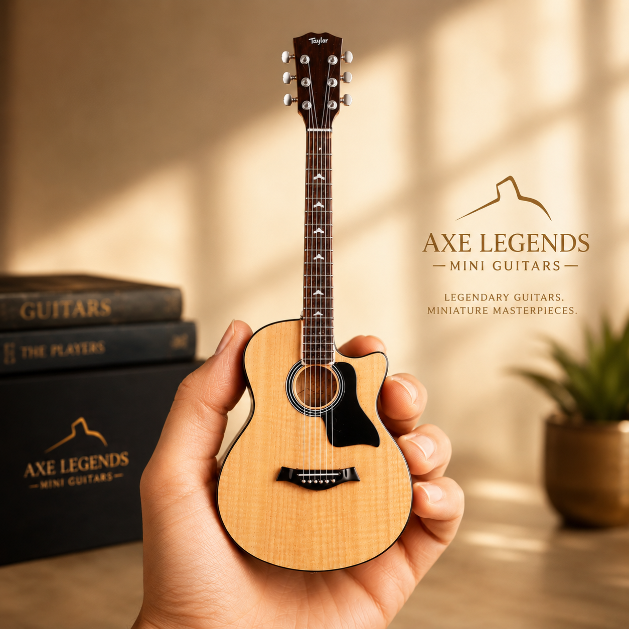 Axe Legends Mini Guitar - Taylor Acoustic Style Collector Model