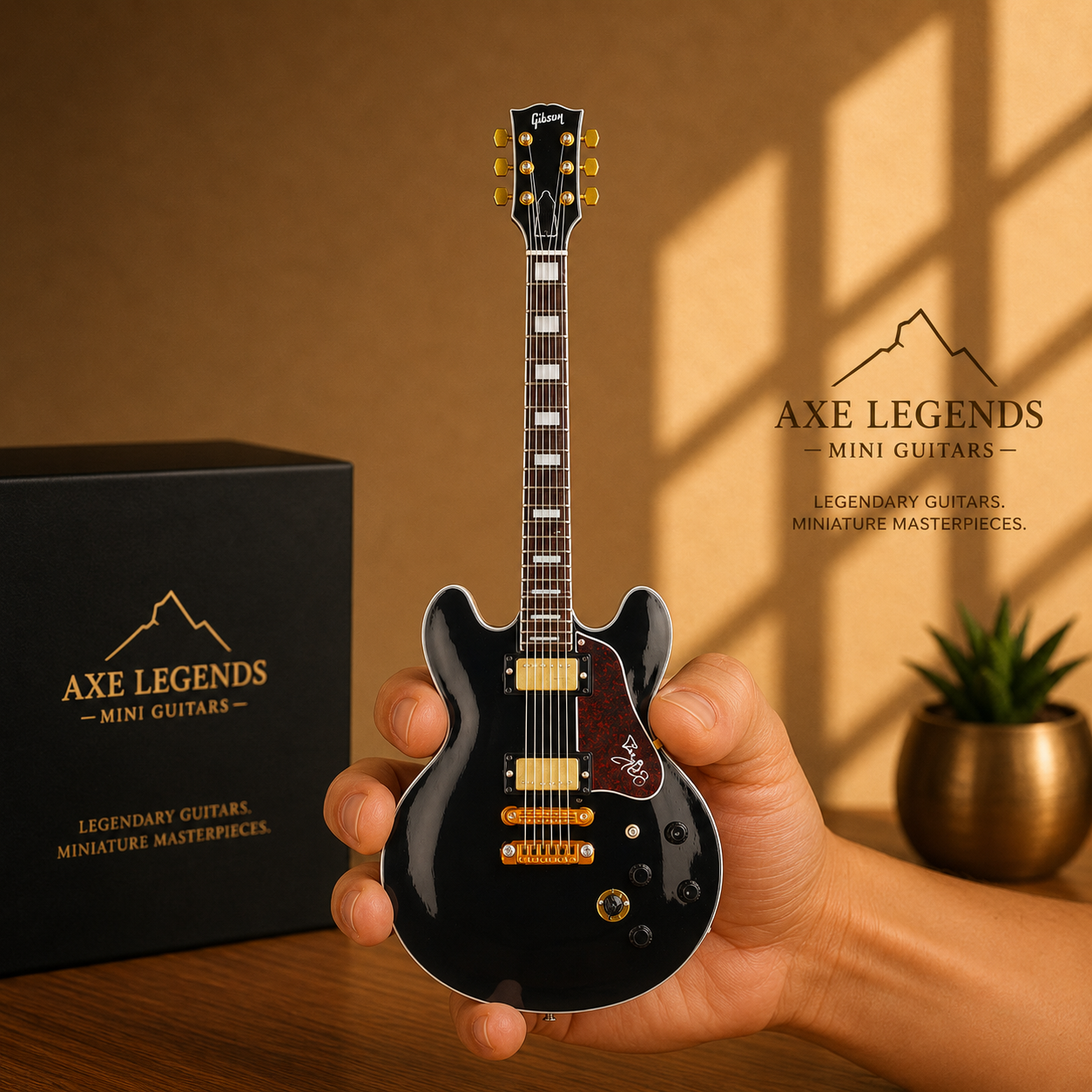 Axe Legends Mini Guitar - Lucille 335 Style Collector Model