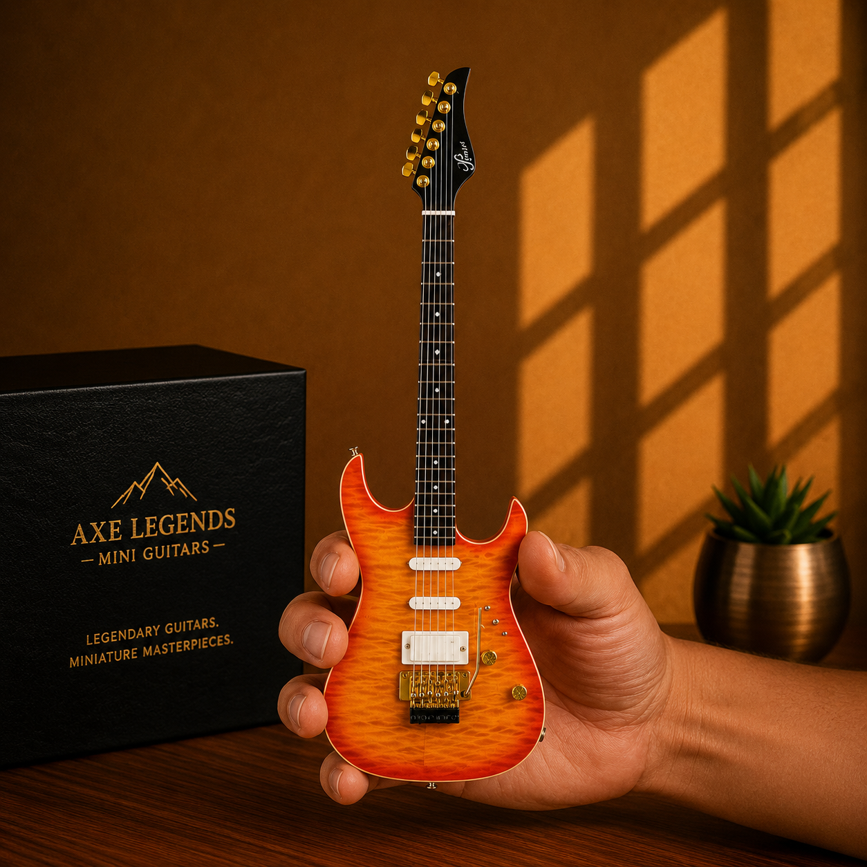 Axe Legends Mini Guitar - Mark Knopfler Style Collector Model
