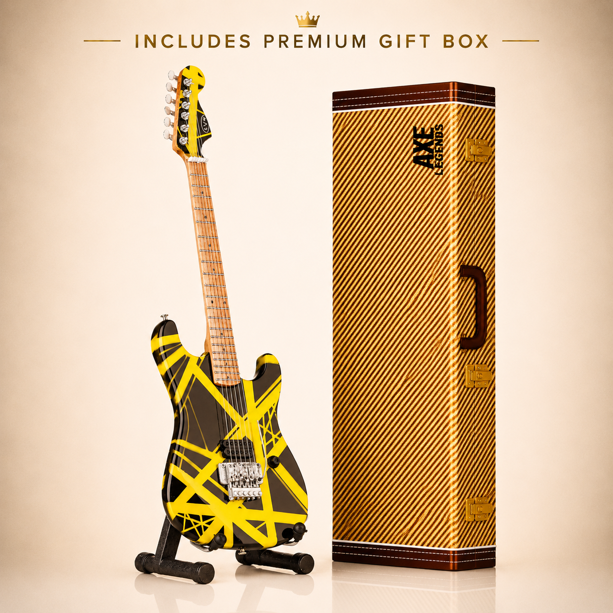 Axe Legends Mini Guitar - EVH Bumblebee Style Collector Model