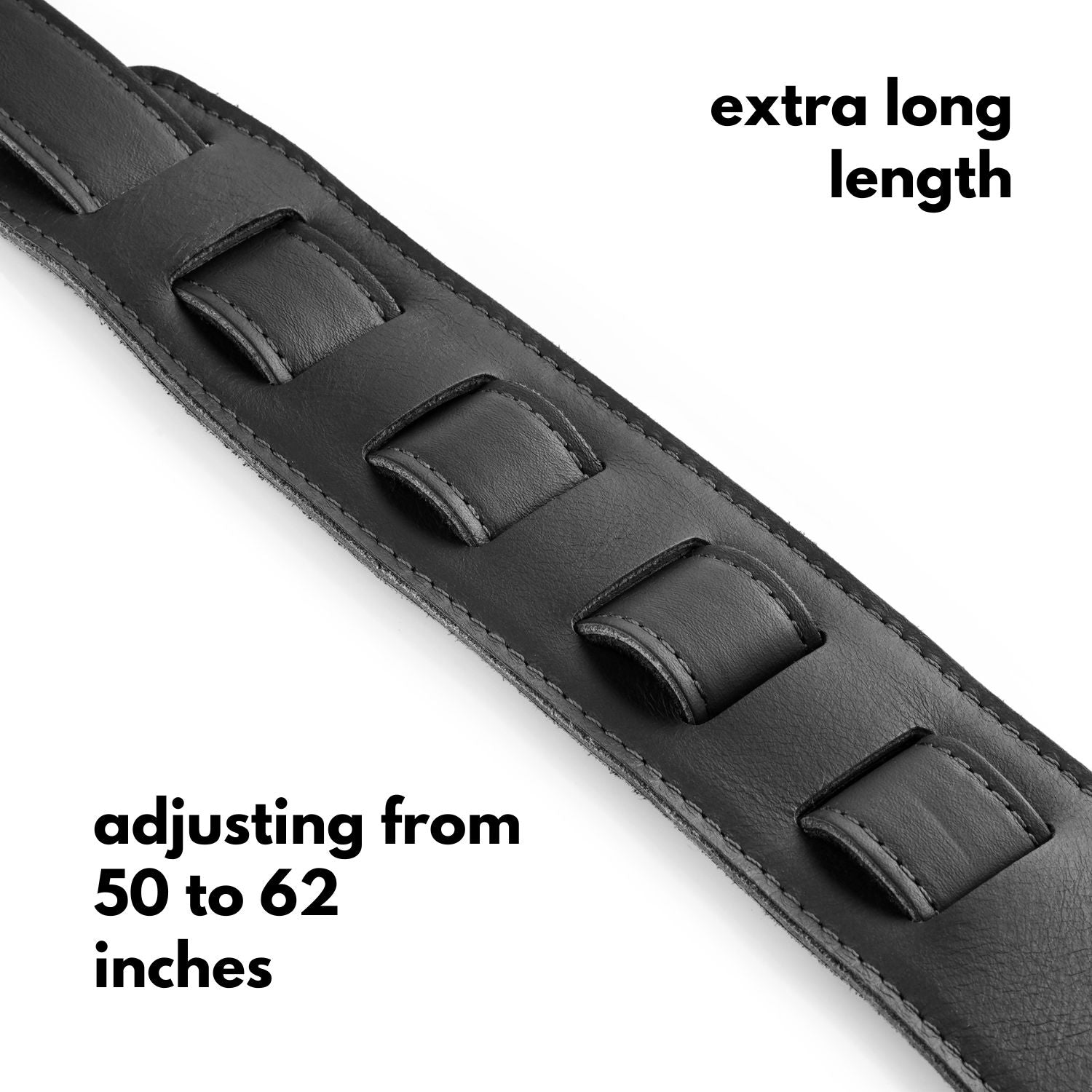 Dat Strap Leather Guitar Strap - Black