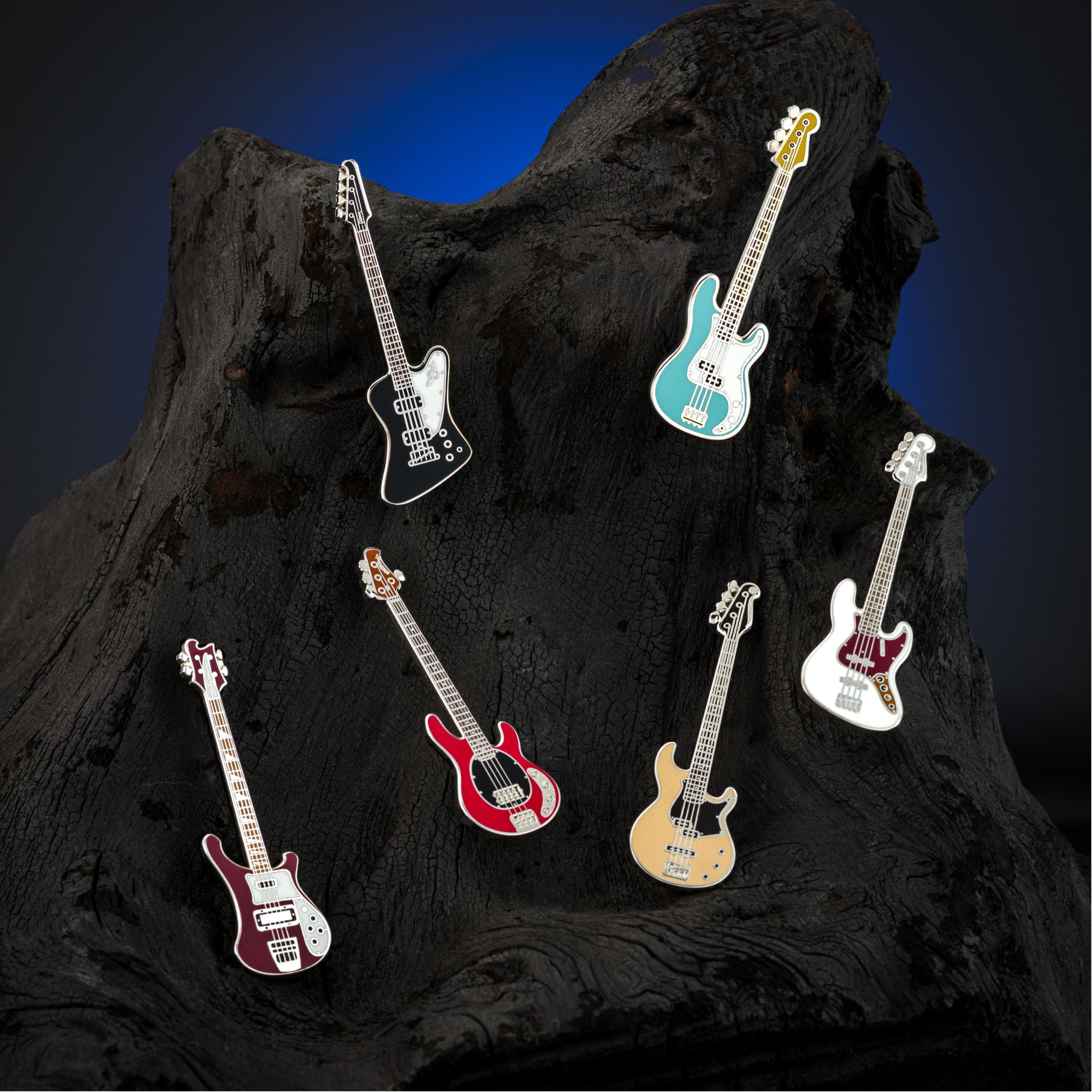 Precision-Style Bass Guitar Enamel Pin Badge