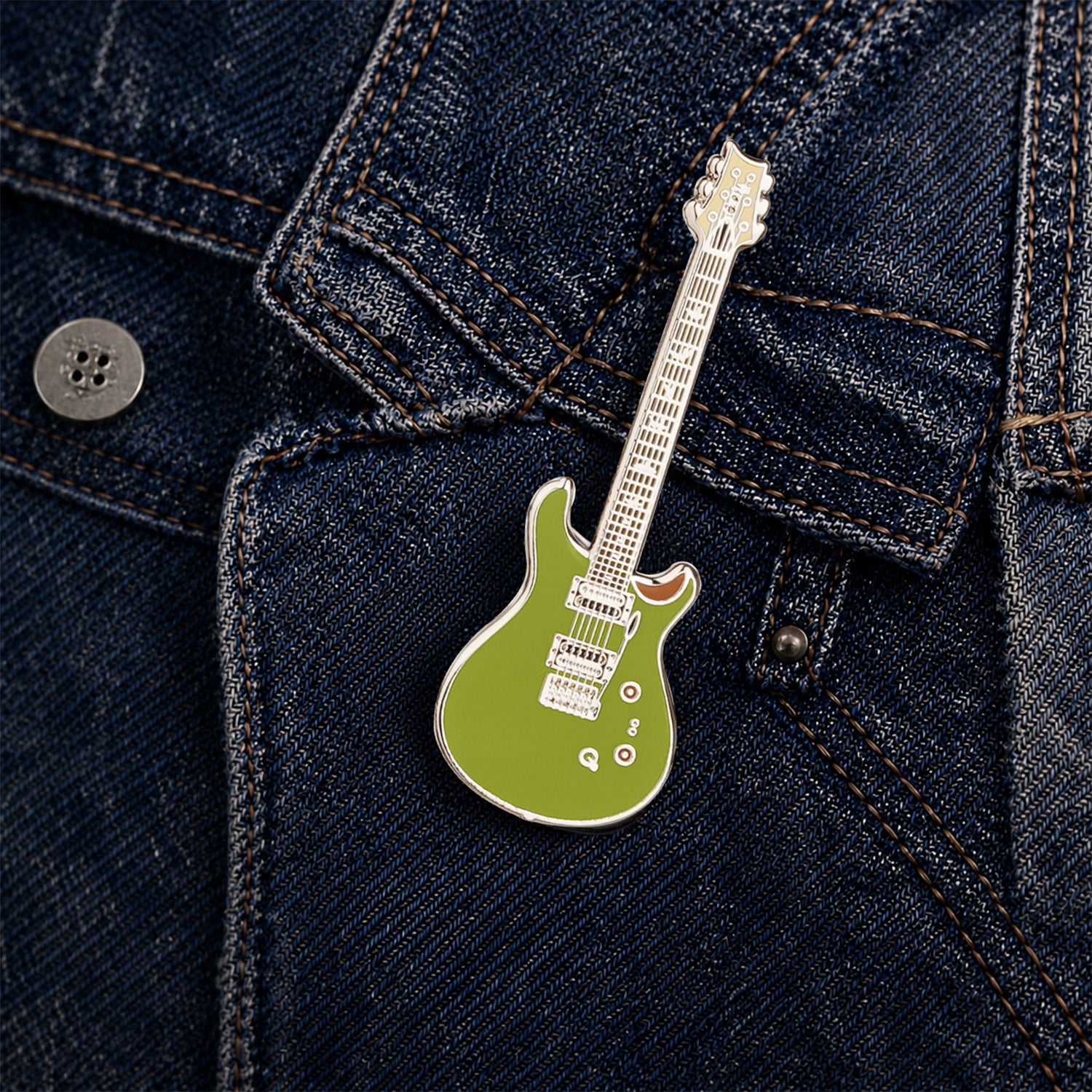 PRS Style Guitar Enamel Pin Badge