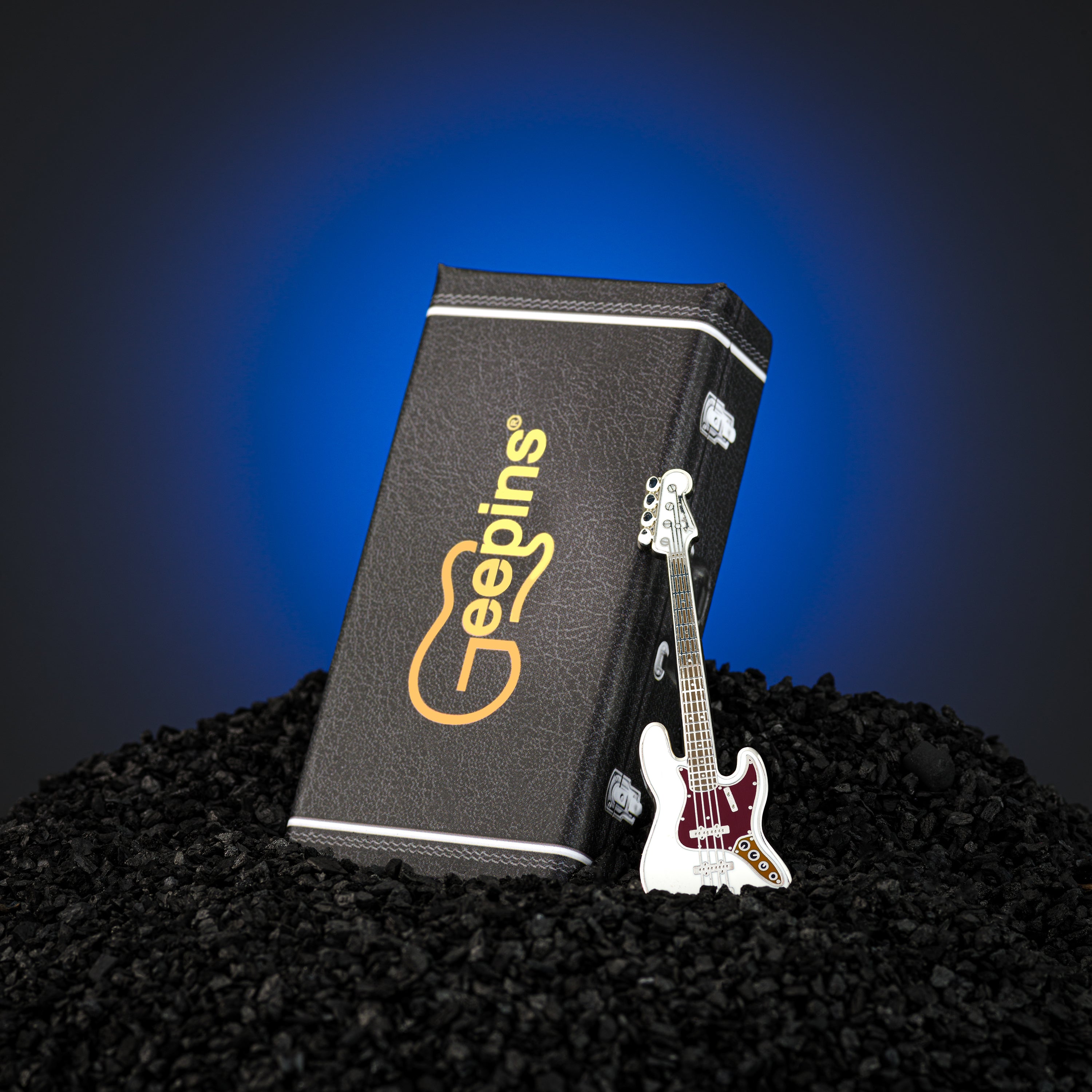 Jazz-Style Bass Guitar Enamel Pin Badge