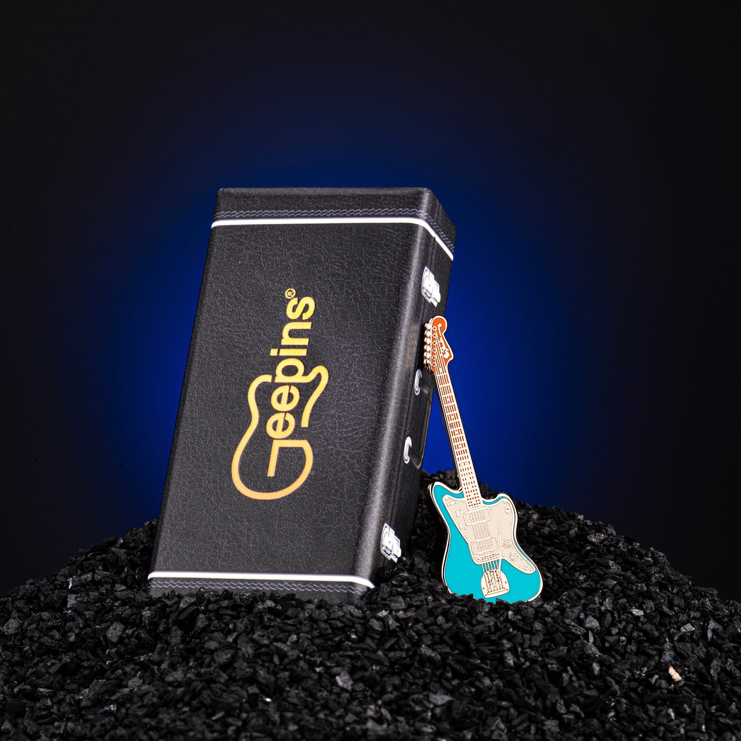 Jazzmaster-Style Guitar Enamel Pin Badge