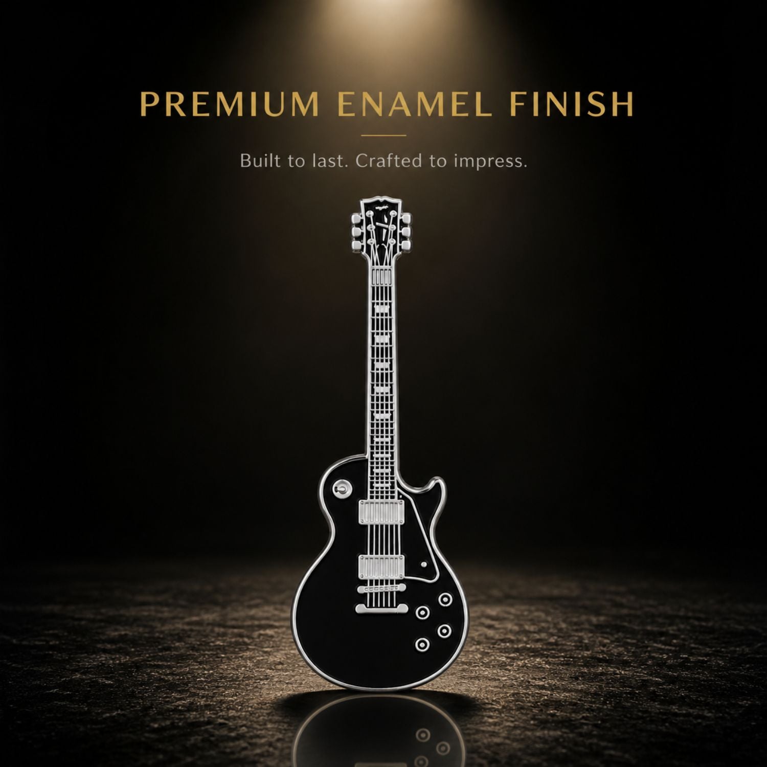 Les Paul Style Guitar Enamel Pin Badge