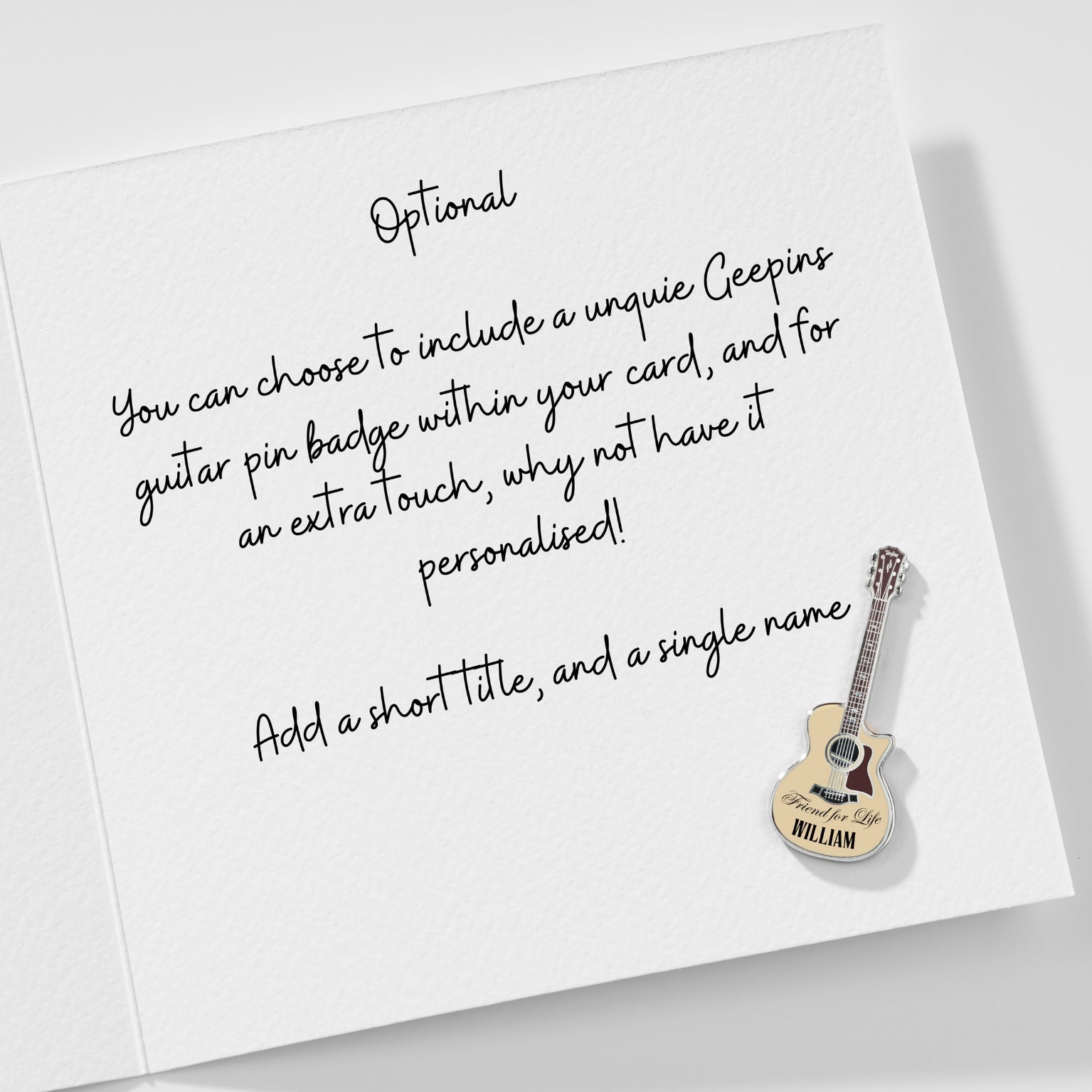 Personalised Guitar Birthday Card