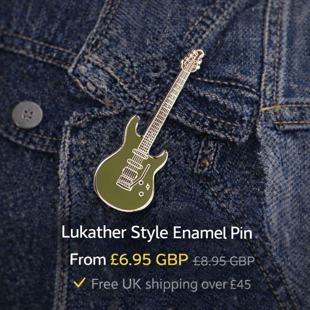 Lukather Style Guitar Enamel Pin Badge