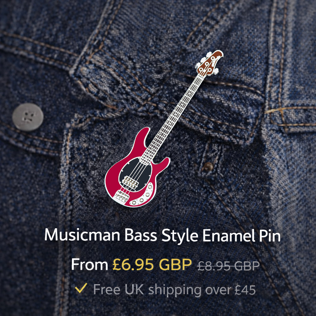 Music Man Style Bass Enamel Pin Badge